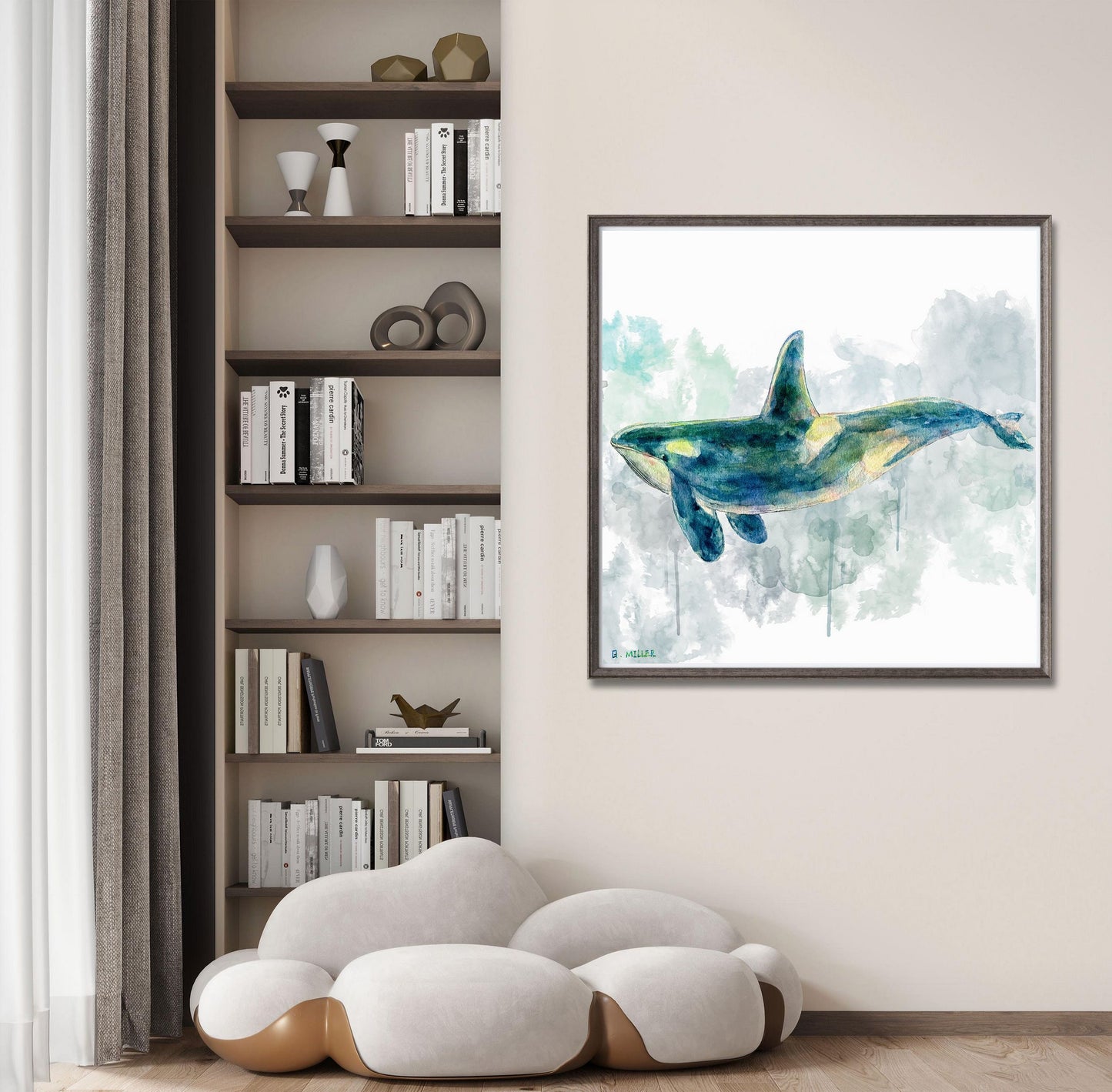 Giclée Print An Orca, Watercolor Print, Wall Prints, Abstract Painting, Art Prints, Artwork Original, Modern Wall Décor, Original Painting