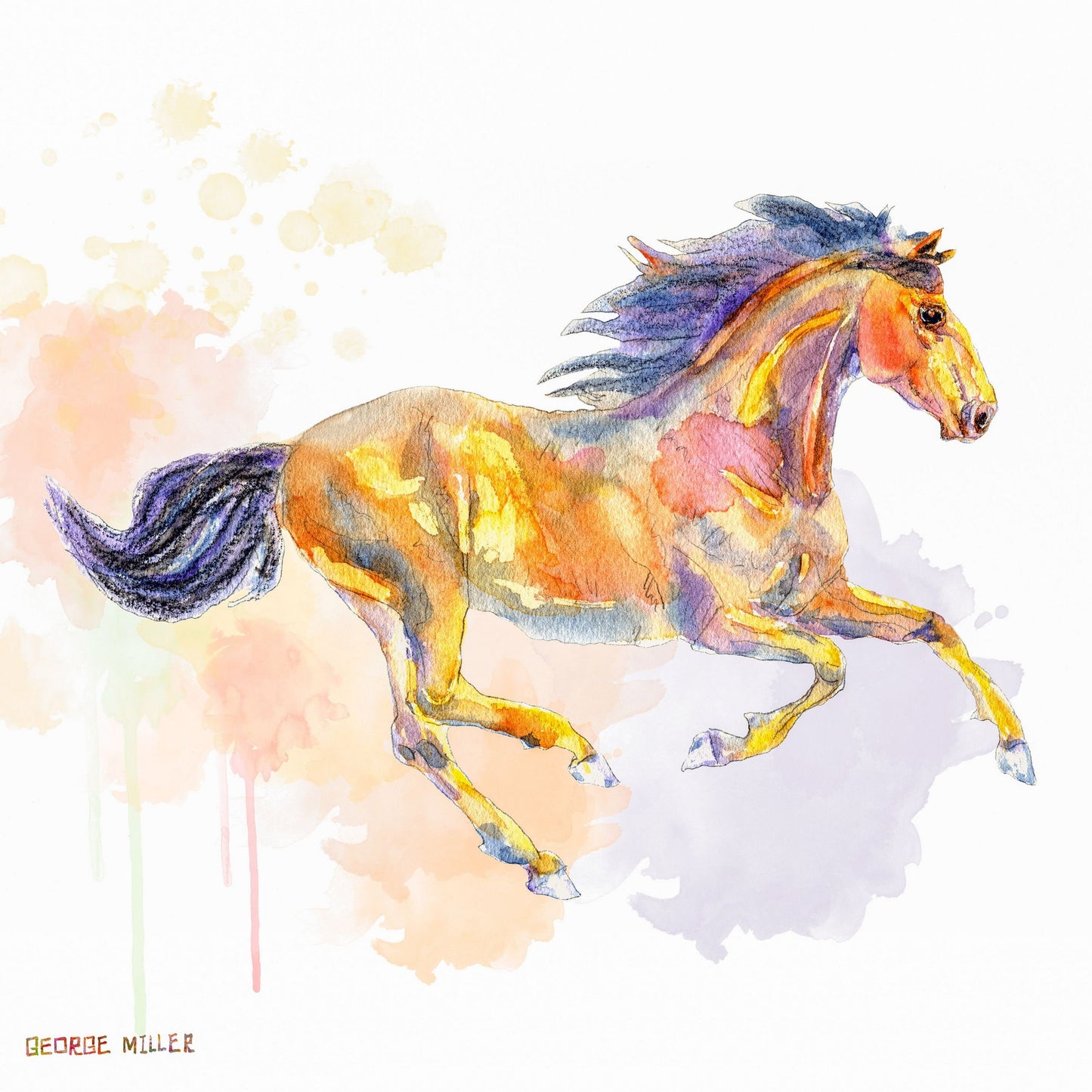 Horse Print, Watercolor Print, Wall Prints, Abstract Artwork, Art Prints, Artwork, Modern Art, Original Art, Dorm Décor, Birthday Gift