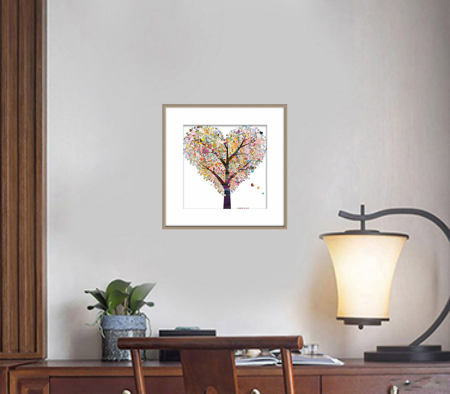 Canvas Print, Watercolor Print, Wall Art Prints Nature, Abstract Print, Art Print Watercolor, Modern Wall Art, Tree of Love, Wedding Gift