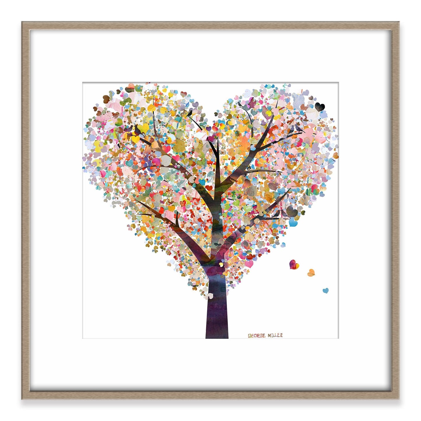 Canvas Print, Watercolor Print, Wall Art Prints Nature, Abstract Print, Art Print Watercolor, Modern Wall Art, Tree of Love, Wedding Gift
