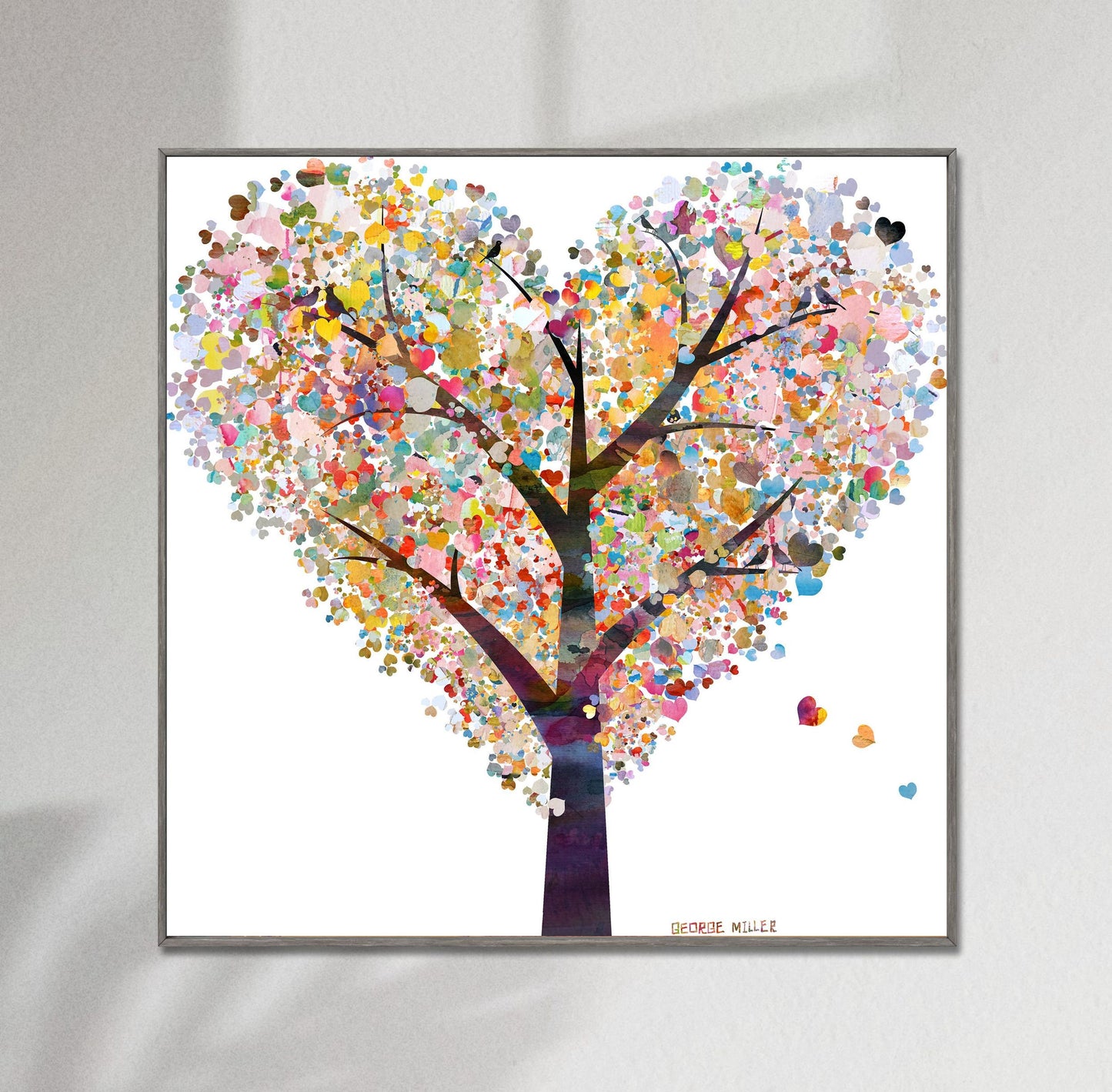 Canvas Print, Watercolor Print, Wall Art Prints Nature, Abstract Print, Art Print Watercolor, Modern Wall Art, Tree of Love, Wedding Gift
