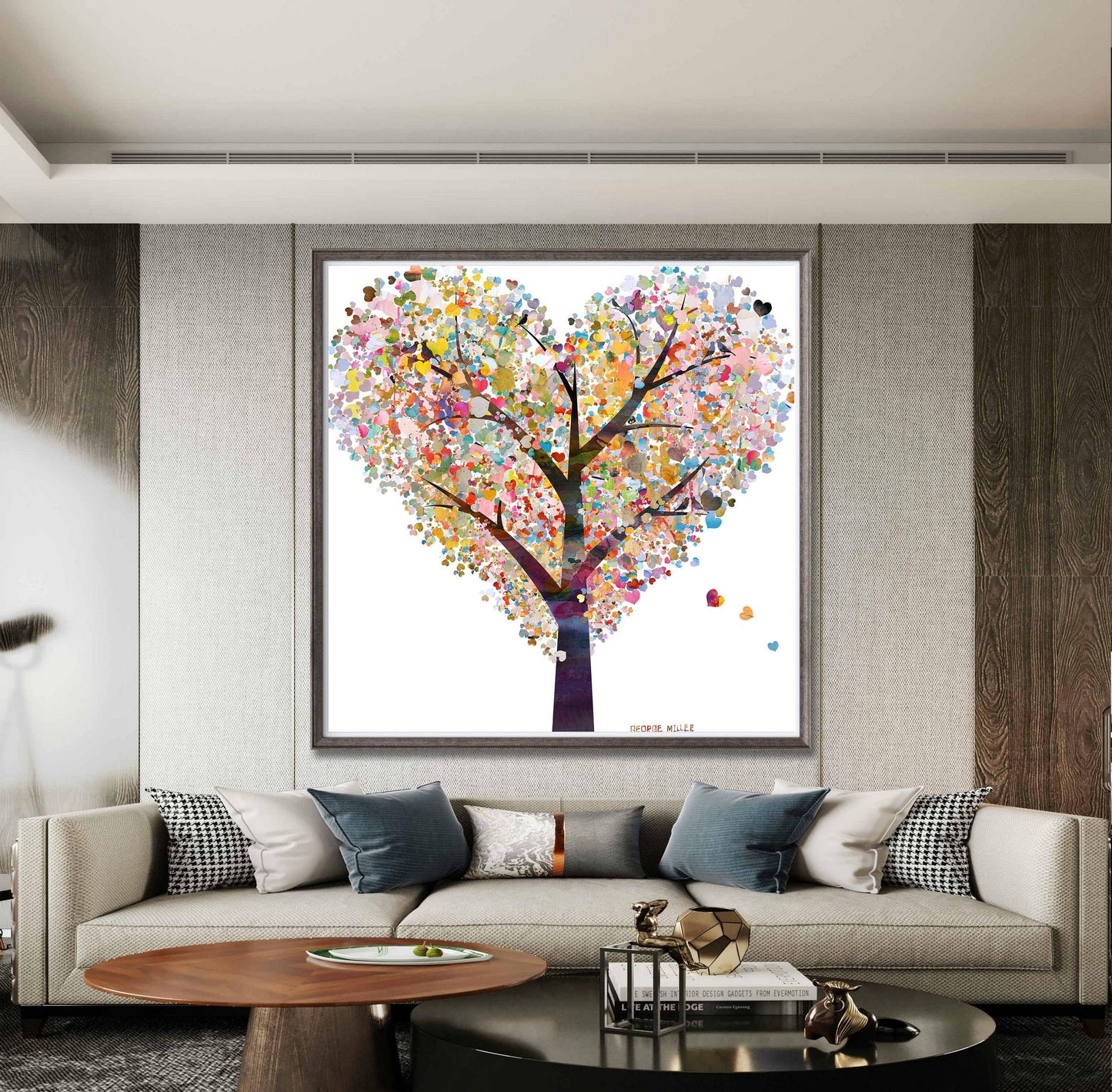 Canvas Print, Watercolor Print, Wall Art Prints Nature, Abstract Print, Art Print Watercolor, Modern Wall Art, Tree of Love, Wedding Gift