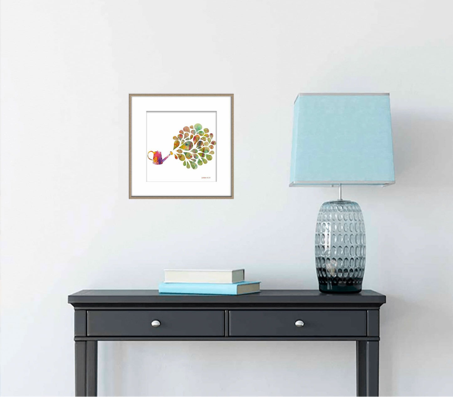 Watercolor Print, Wall Art Prints, Abstract Art Print, Art Print, Watering Can, Modern Art, Original Art Watercolor, Kids Room Decor
