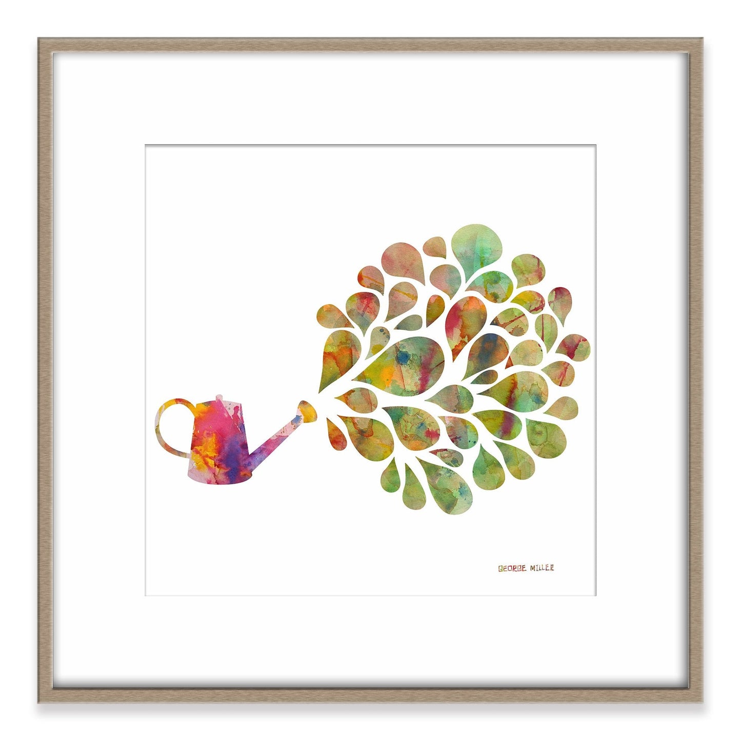 Watercolor Print, Wall Art Prints, Abstract Art Print, Art Print, Watering Can, Modern Art, Original Art Watercolor, Kids Room Decor