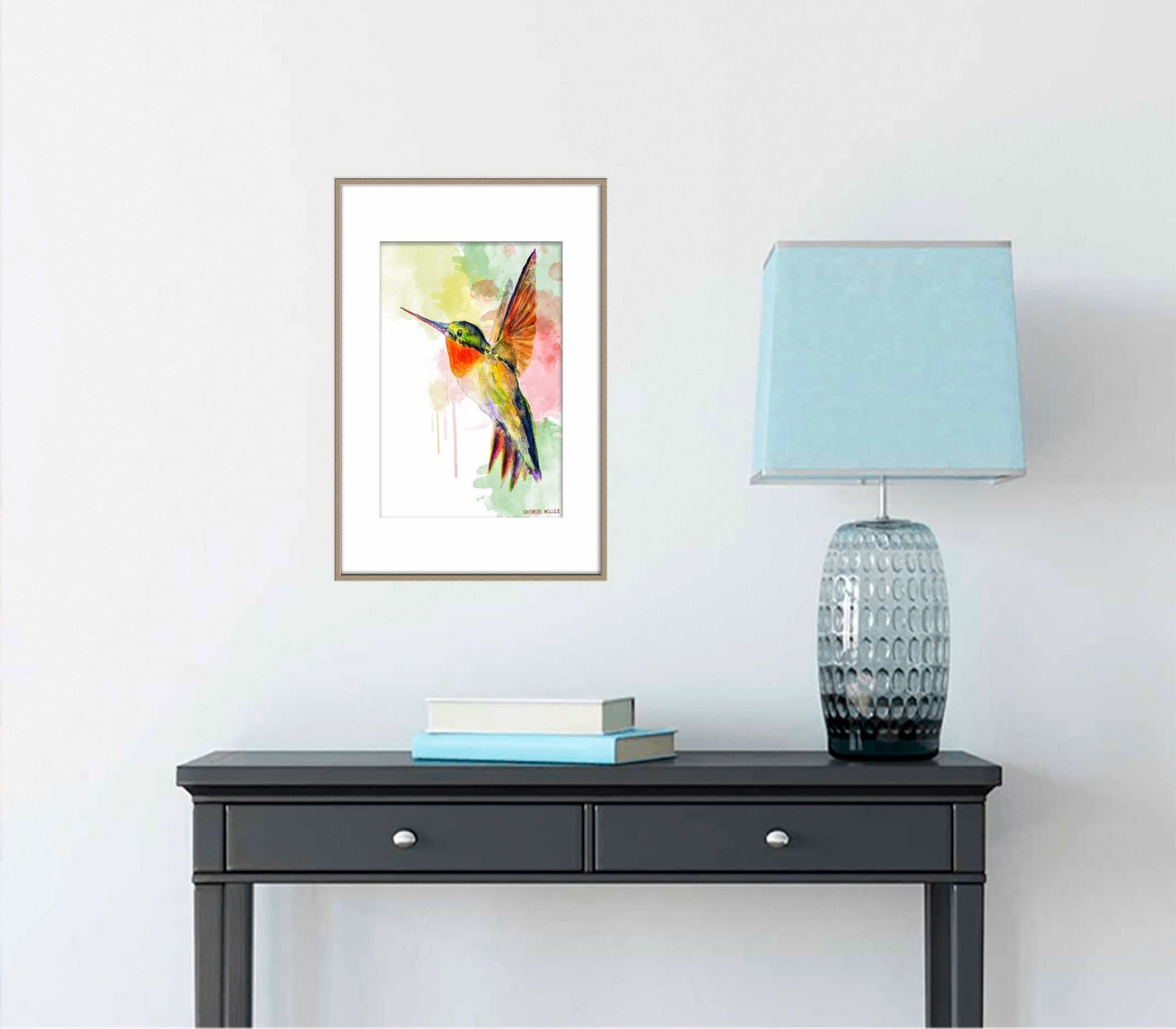 Canvas Print Hummingbird, Wall Prints Minimalist, Abstract Art Print, Art, Artwork Original, Modern Art, Original Artwork Painting