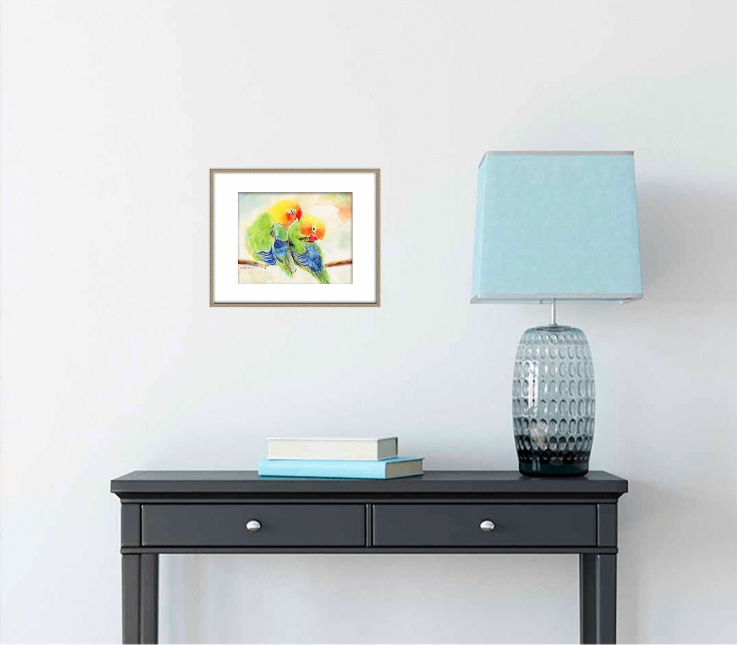 Love Birds Prints Wall Art, Watercolor Print, Wall Décor Bedroom Above Bed, Abstract Art, Art Prints Watercolor, Artwork, Modern Art