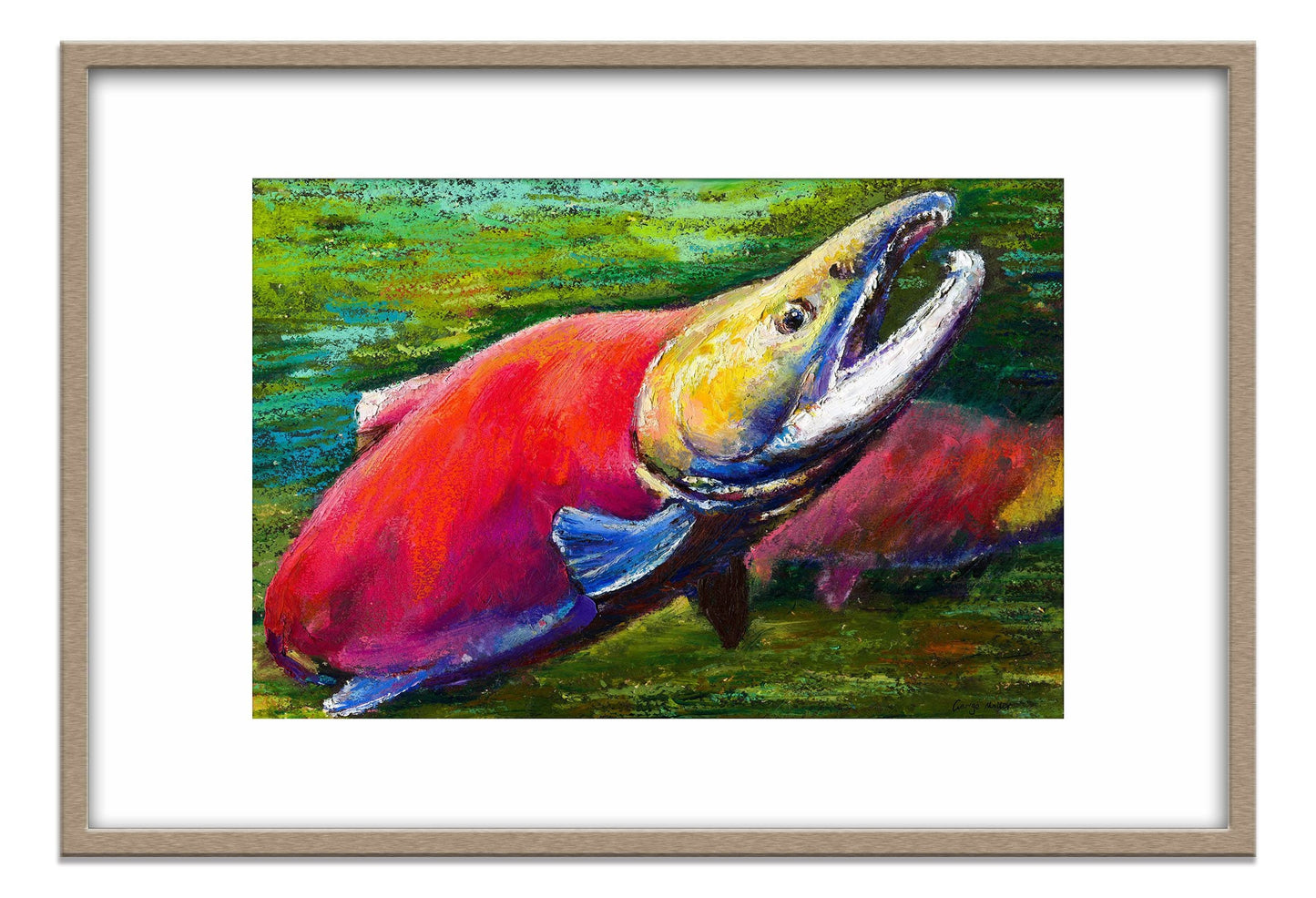 Giclée Print Salmon Fish Red, Print Wall Art, Watercolor Print, Wall Decor Living Room, Abstract Wall Art, Art Poster, Artwork, Modern Art