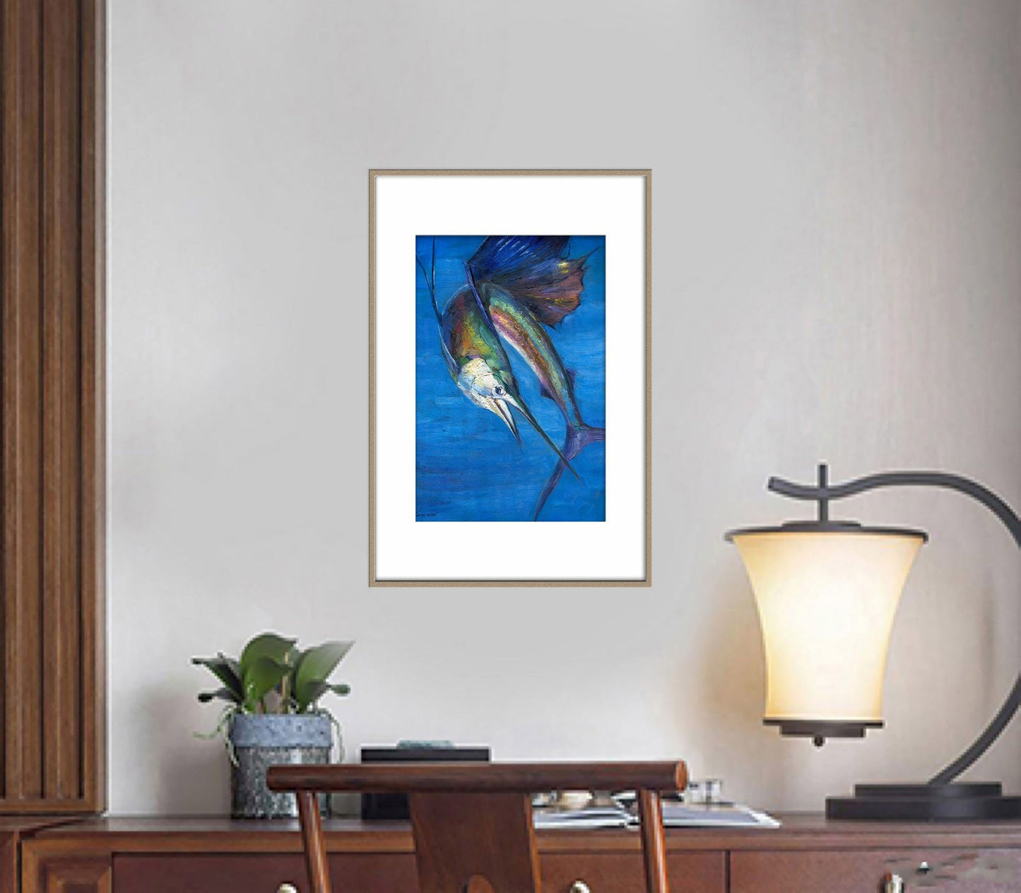 Giclée Print Sailfish, Print, Watercolor Painting Flowers, Wall Art Prints Nature, Abstract Art Print, Art, Artwork Original, Modern Art