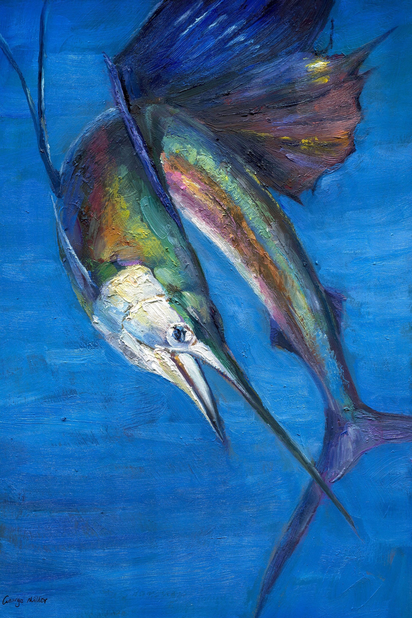Giclée Print Sailfish, Print, Watercolor Painting Flowers, Wall Art Prints Nature, Abstract Art Print, Art, Artwork Original, Modern Art