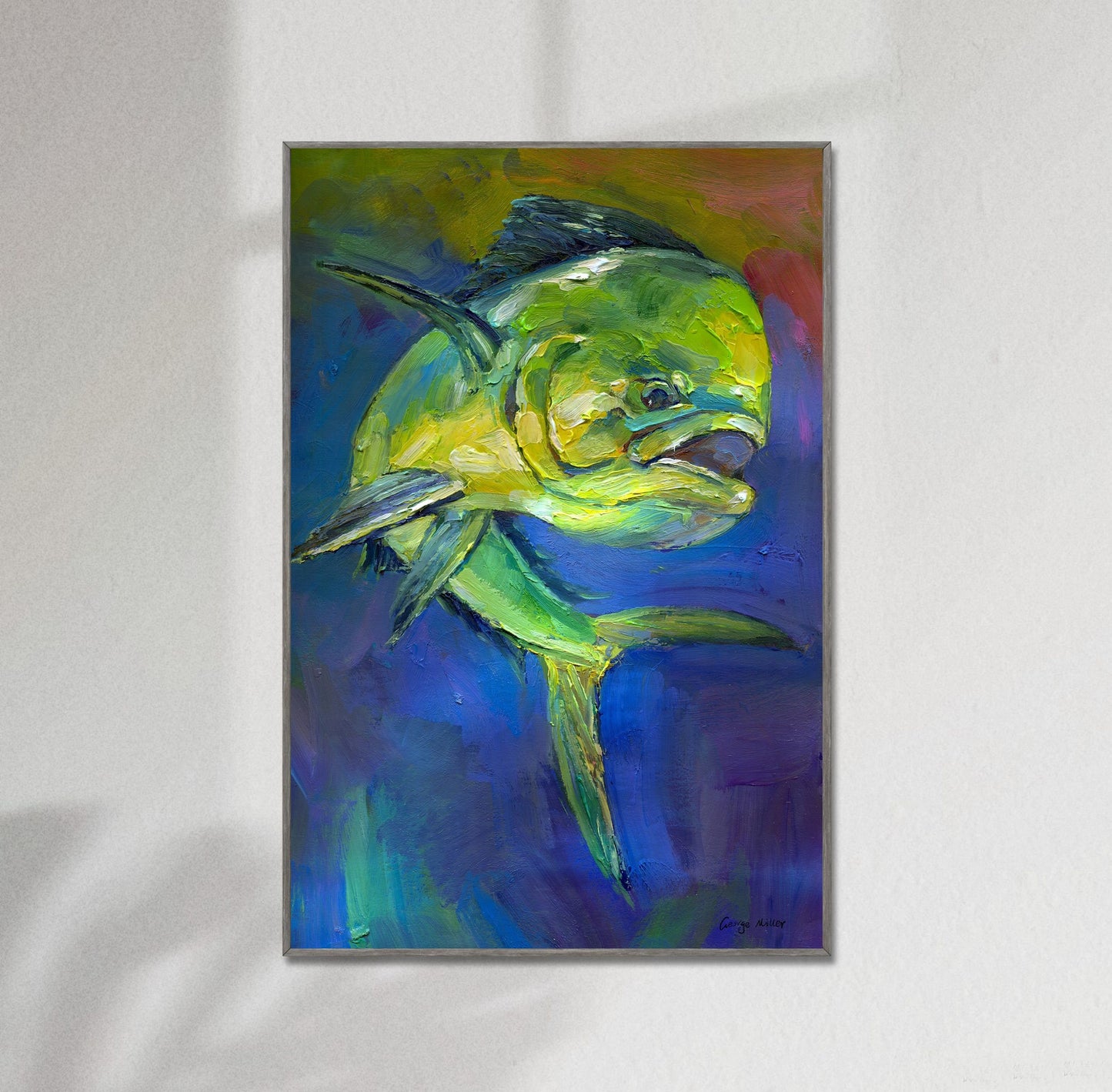 Prints Wall Art, Mahi Mahi Fish Green, Wall Art Abstract, Abstract Wall Art, Art Prints Canvas, Artwork, Modern Art Print, Large Poster