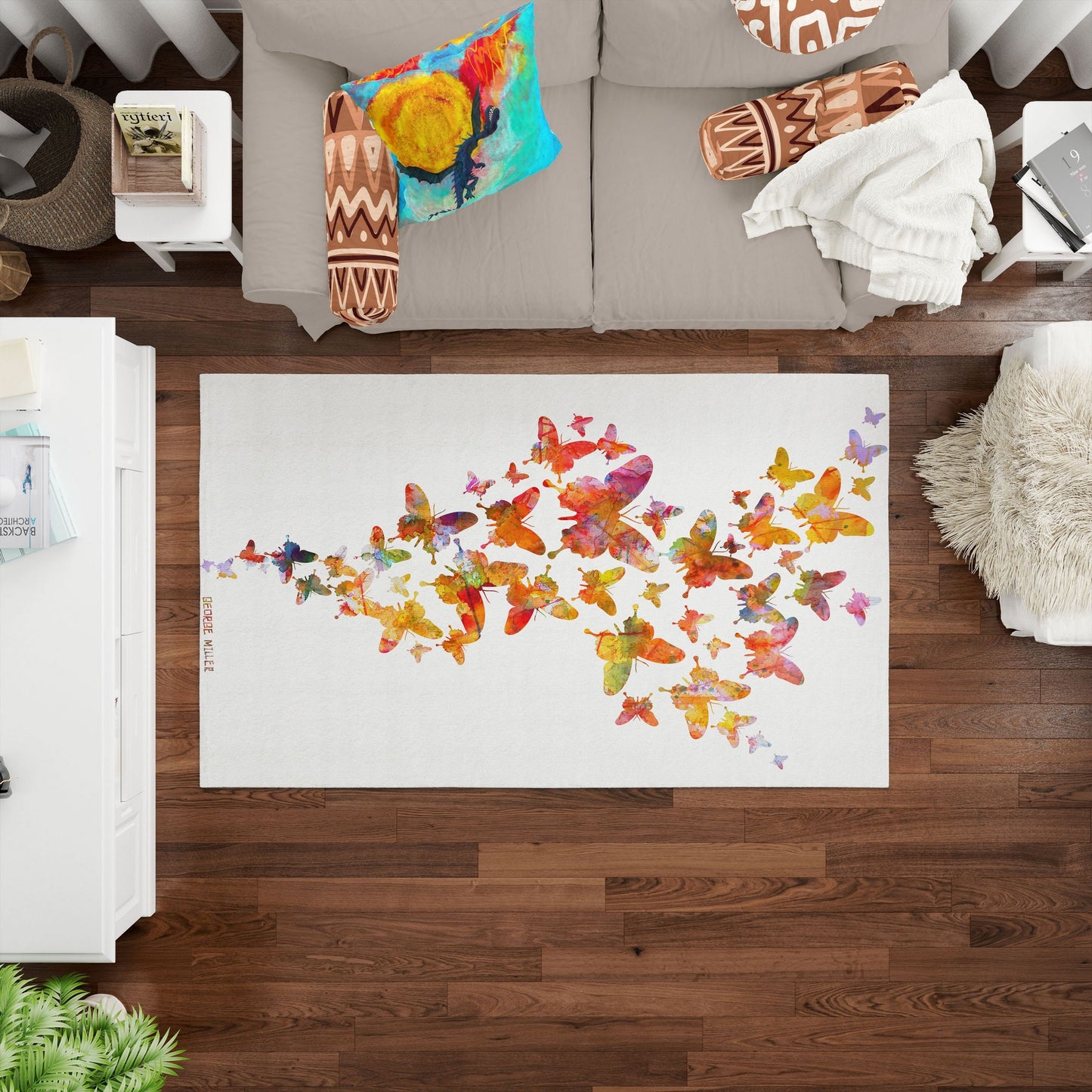 Rugs And Carpet, Area Rug, Thick Carpet, Rectangle Rugs, Colorful Rug, Stylish Carpet, Bedroom Rug, Made In USA, Flat Woven Rug