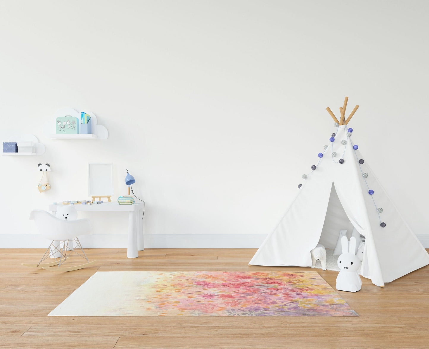 Rugs And Carpet, Oversize Rug, Thick Carpet, Rectangle Area Rug, Colorful Rug, Floral Rug, Modern Carpet, Home And Living, Made In USA