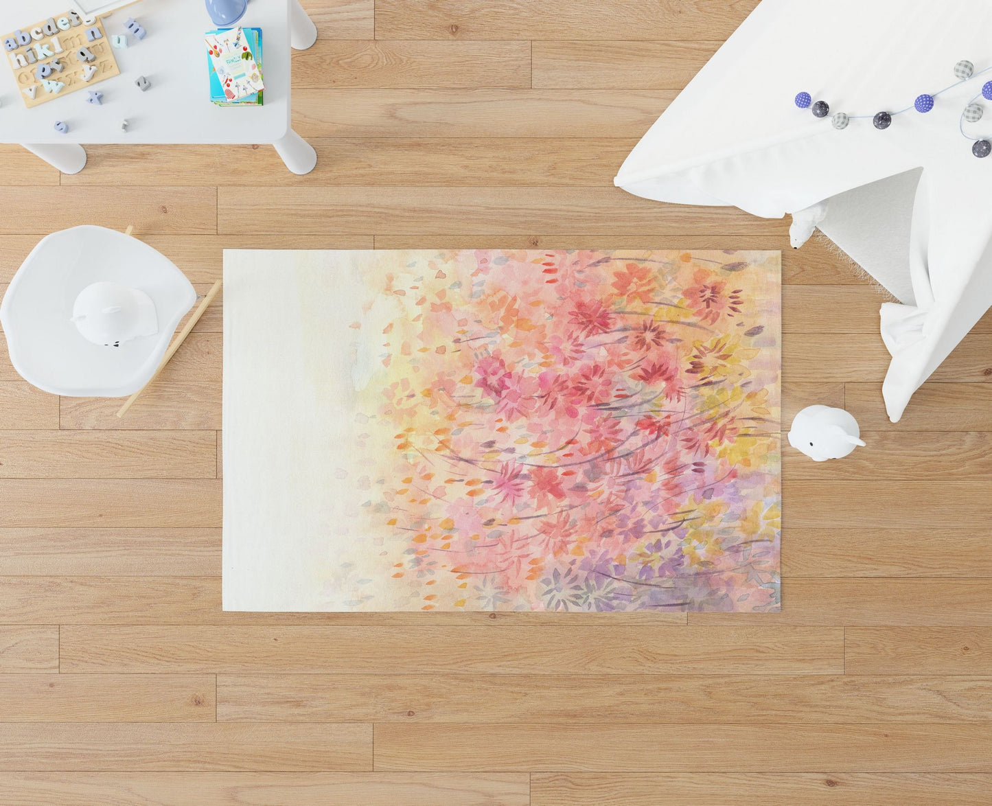 Rugs And Carpet, Oversize Rug, Thick Carpet, Rectangle Area Rug, Colorful Rug, Floral Rug, Modern Carpet, Home And Living, Made In USA