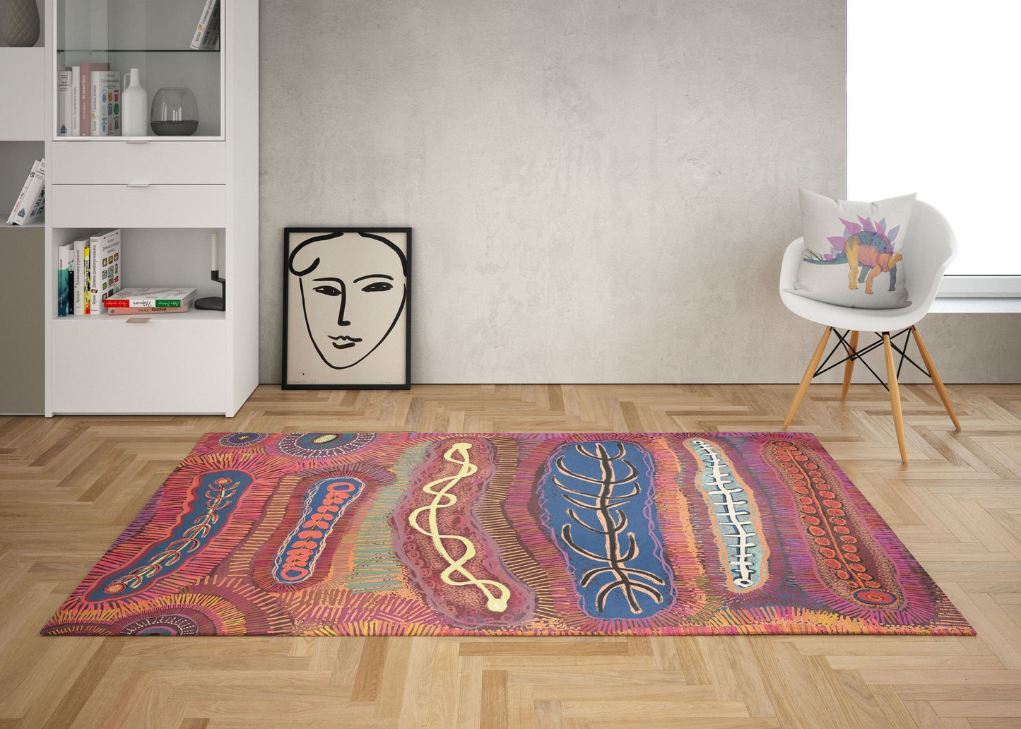 Carpet Rug, Large Rug, Durable Rug, Rectangle Rug, Error, Austrialian Aboriginal Rug, Modern Area Rug, Rugs For Bedroom, Made In USA