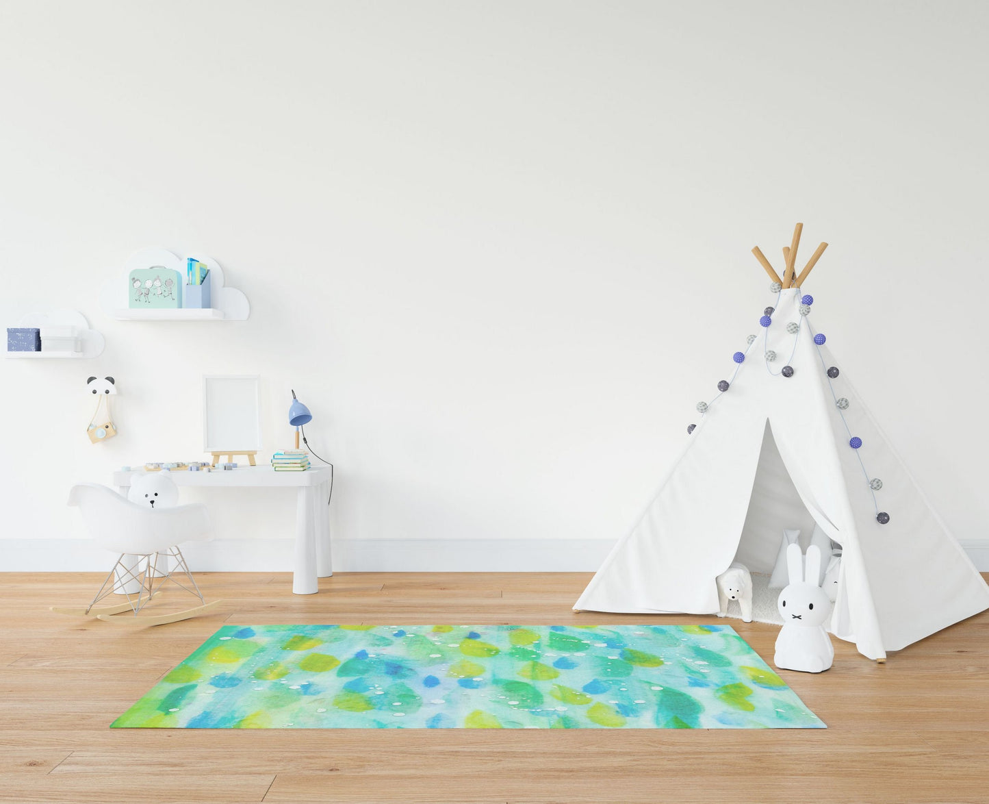 Rugs And Carpet, Large Rug, Thick Carpet, Rectangle Area Rug, Green Rug, Abstract Rug, Modern Rug, Room Decor, Made In Usa, Flat Woven Rug