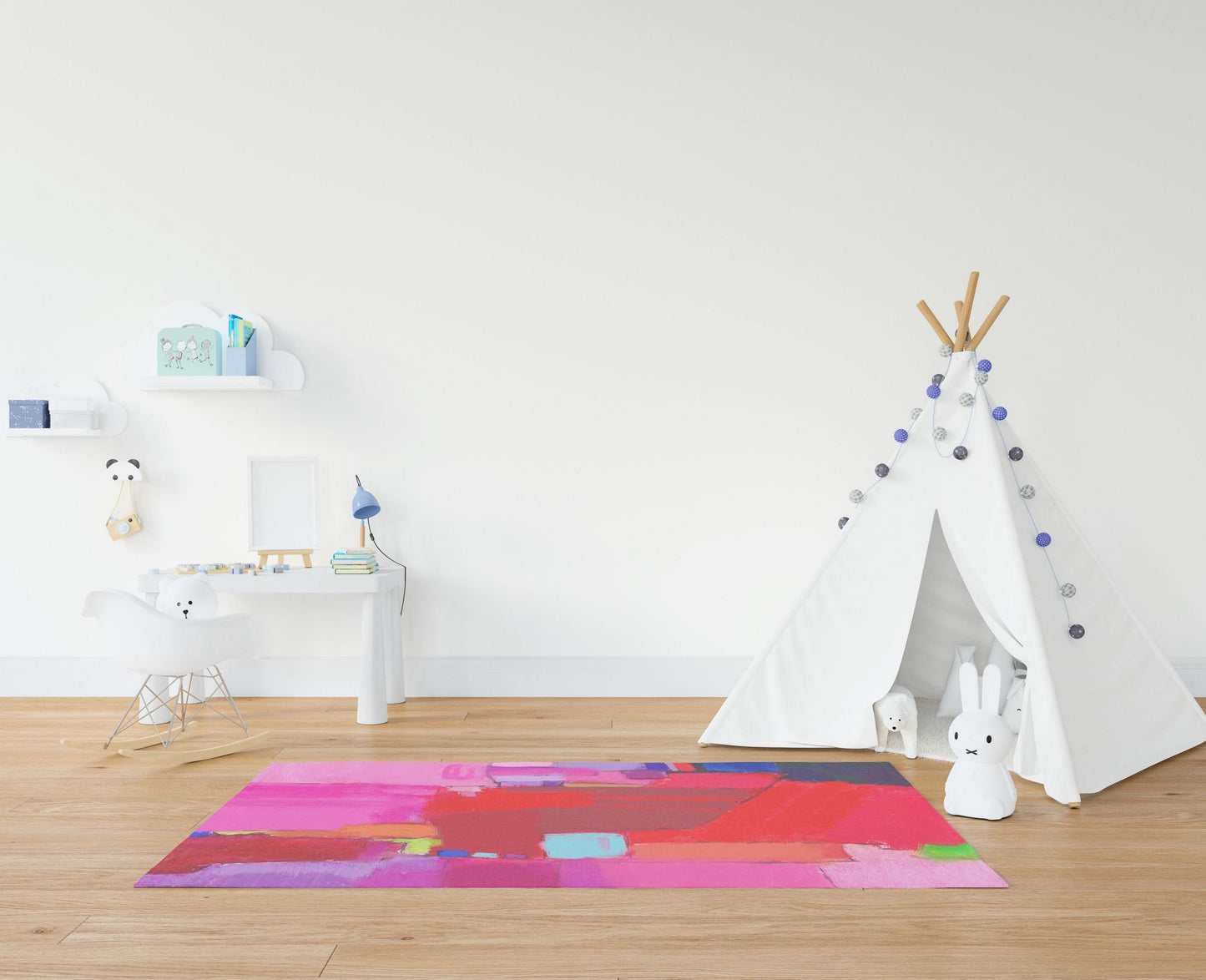 Red Carpet, Oversize Rug, Thick Carpet, Rectangle Rug, Colorful Rug, Abstract Rug, Modern Area Rug, Living Room Decor, Made In USA