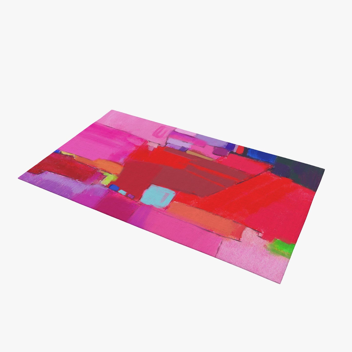 Red Carpet, Oversize Rug, Thick Carpet, Rectangle Rug, Colorful Rug, Abstract Rug, Modern Area Rug, Living Room Decor, Made In USA