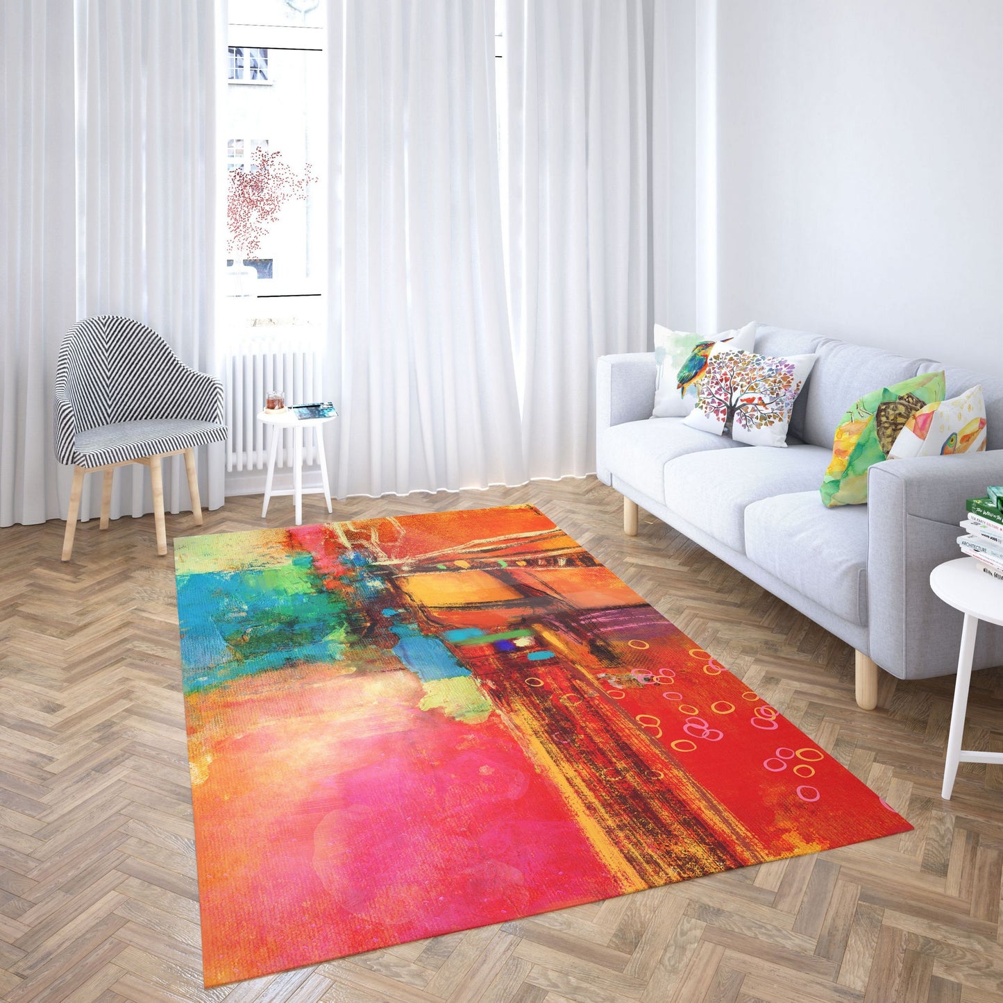 Decorative Rug, Large Area Rug, Durable Rug, Rectangle Rug, Red Carpet, , Modern Carpet, Floor Rug, Made In Usa, Flat Woven Rug
