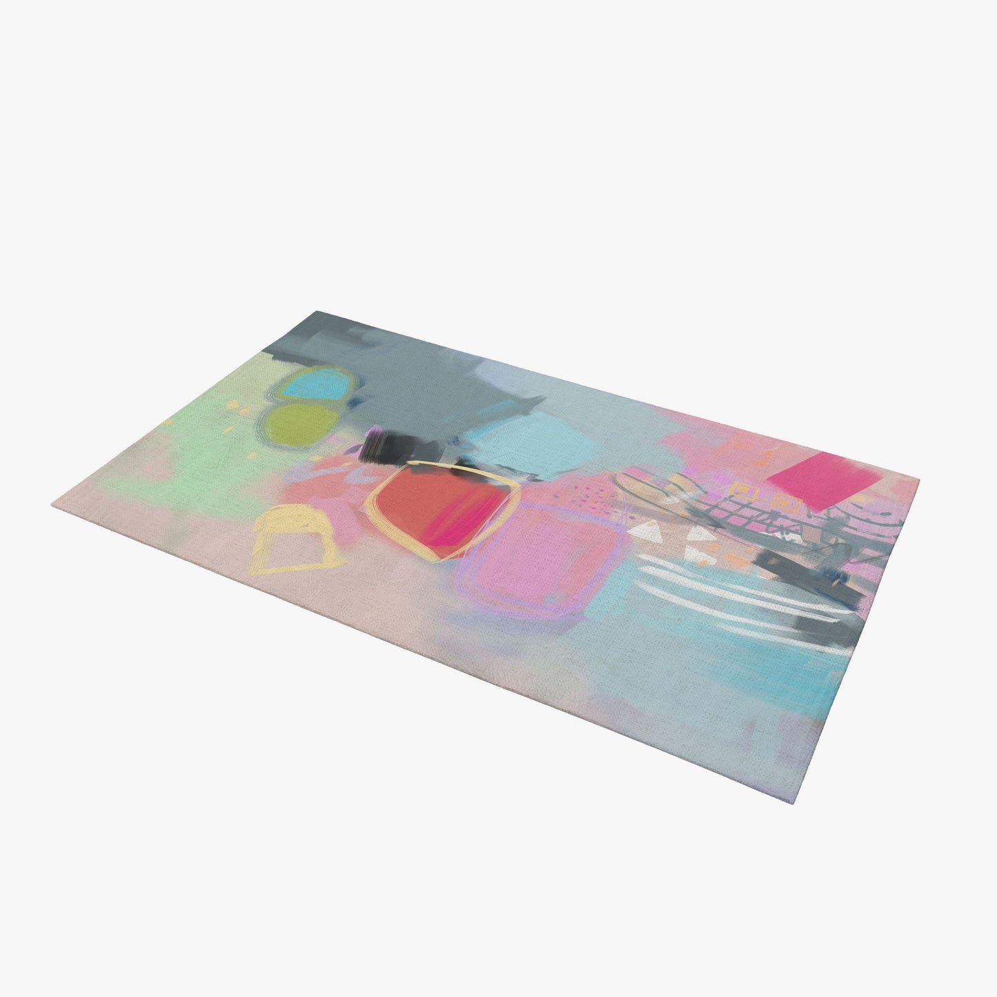 Carpet Rug, Thick Carpet, Rectangle Rugs, Rainbow Rug, Abstract Rug, Rustic Rug, Large Living Room Rug, Made In Usa, Flat Woven Rug
