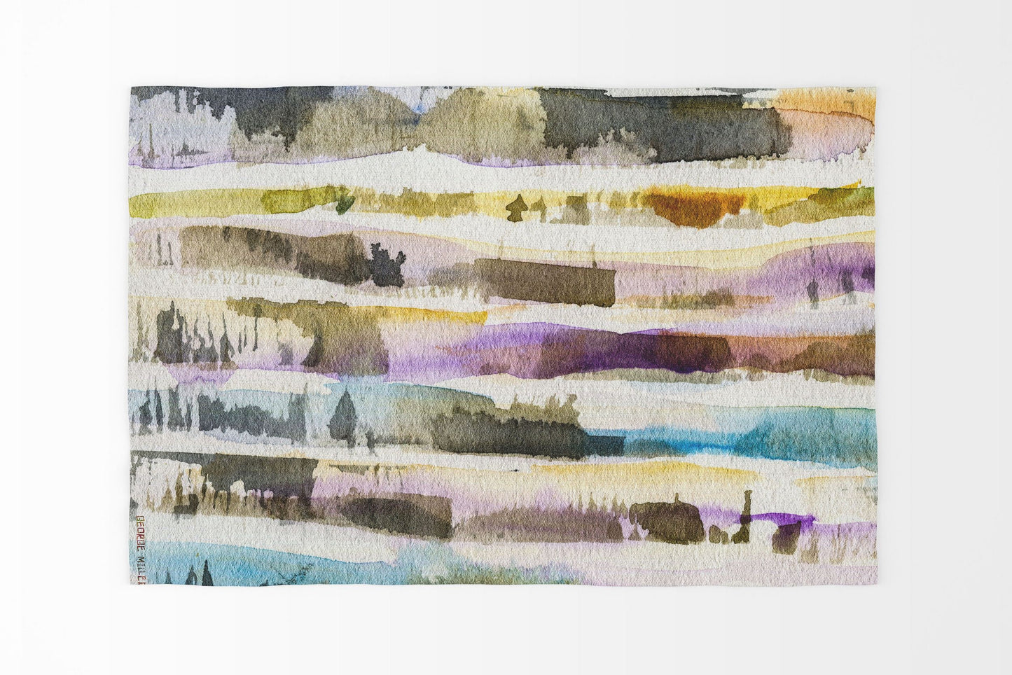 Area Rug, Large Rug 8X12, Thick Carpet, Rectangle Rug, Rainbow Rug, Abstract Rug, Modern Rugs, Living Room Rug, Made In Usa, Flat Woven Rug