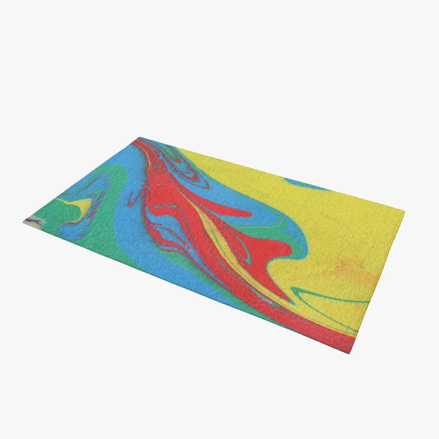 Area Rug 4X6, Thick Carpet, Rectangle Area Rug, Rainbow Rug, Abstract Rug, Contemporary Rug, Home And Living, Made In Usa, Flat Woven Rug