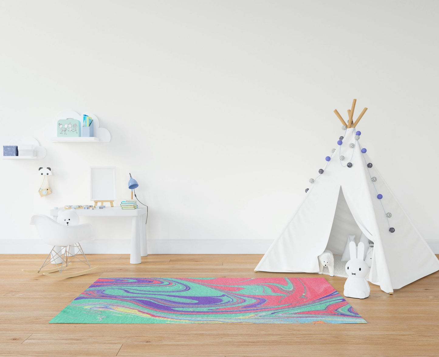 Carpet, Area Rug 4X6, Durable Rug, Rectangle Rugs, Colorful Rug, Abstract Rug, Modern Area Rug, New Home Gift, Made In USA, Flat Woven Rug