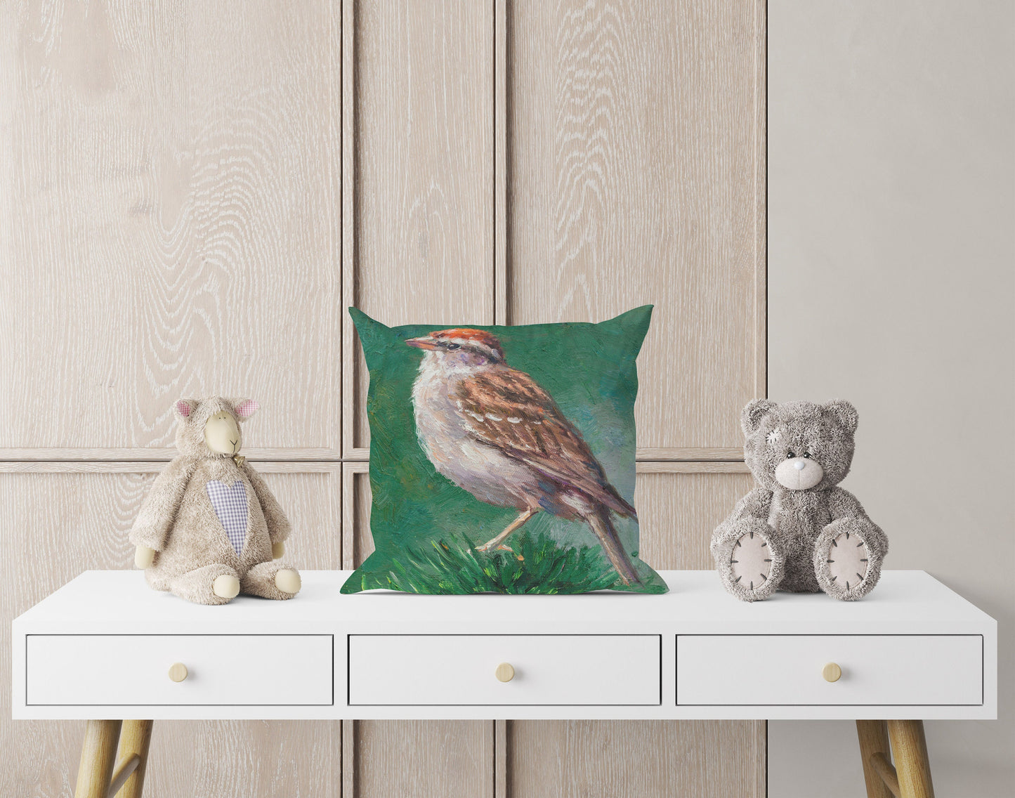 Tapestry Pillows, House Finch Bird Pillow, Soft Pillow Cases, Bright Yellow Pillow, Fun Pillow Cases, 24X24 Pillow Case, Housewarming Gift