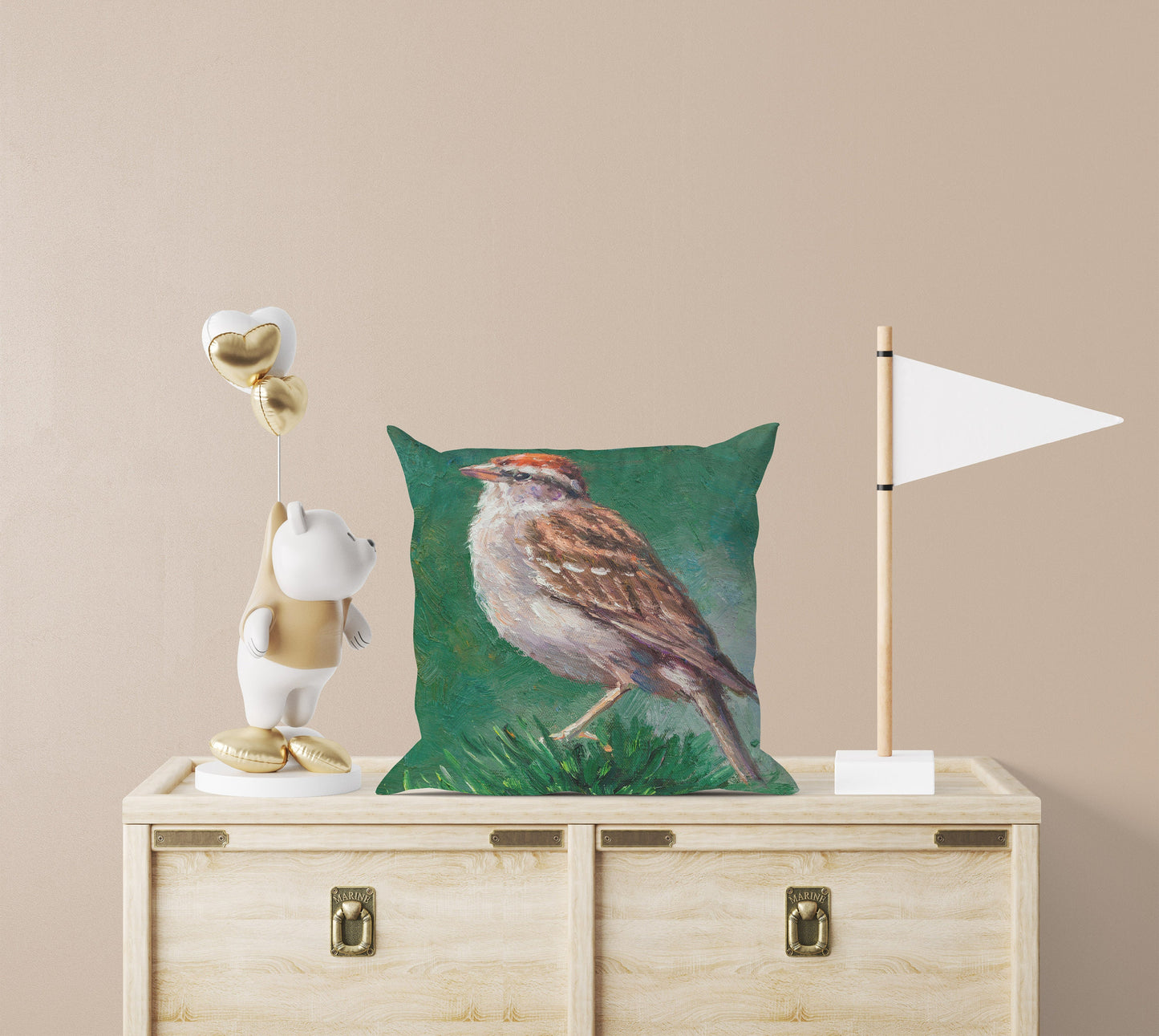Tapestry Pillows, House Finch Bird Pillow, Soft Pillow Cases, Bright Yellow Pillow, Fun Pillow Cases, 24X24 Pillow Case, Housewarming Gift