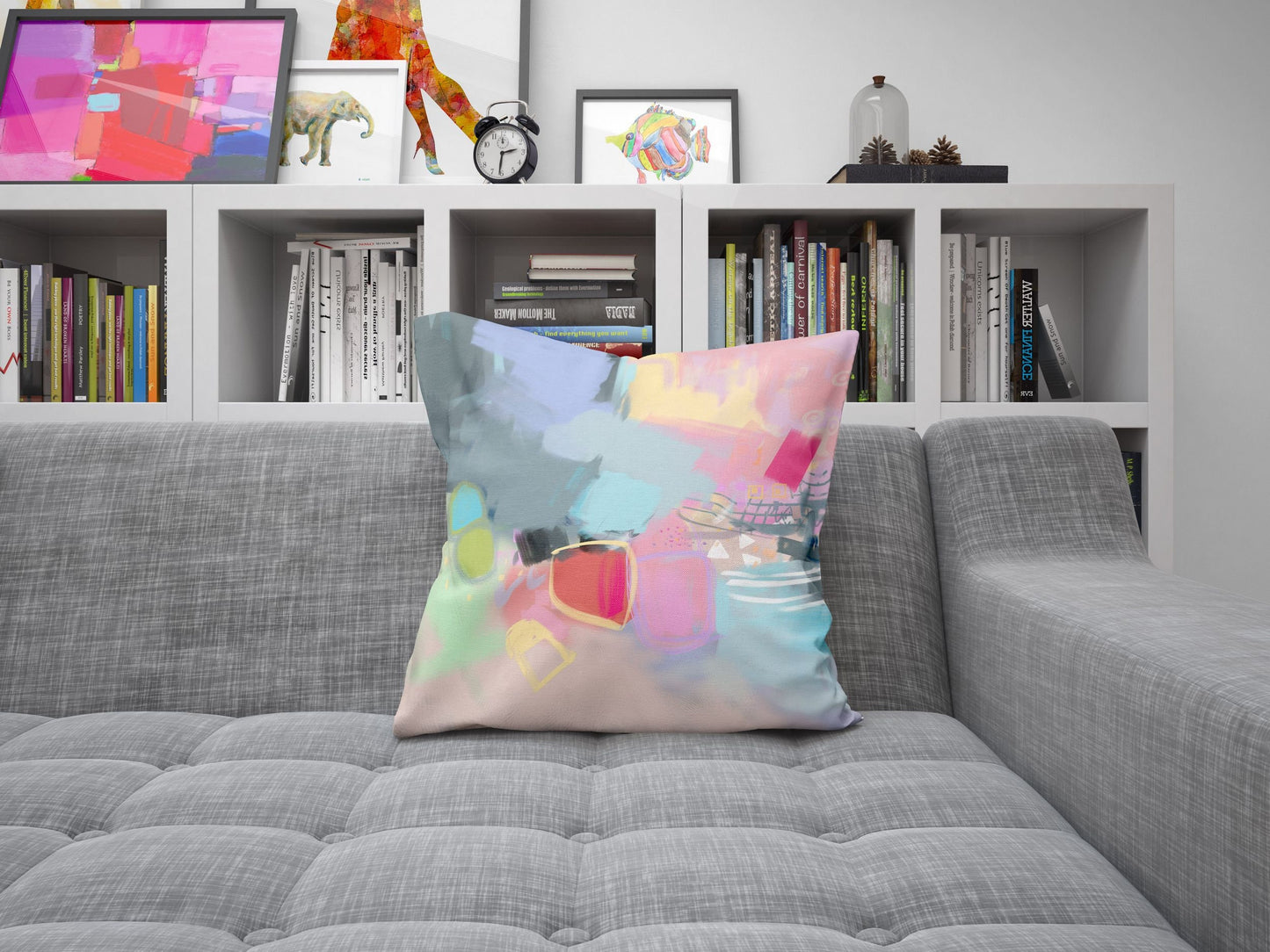 Throw Pillow Cover, Abstract Pillow, Original Art Pillow, Blue Pillow, Modern Pillow, Large Pillow Cases, Nursery Pillows, Fashion