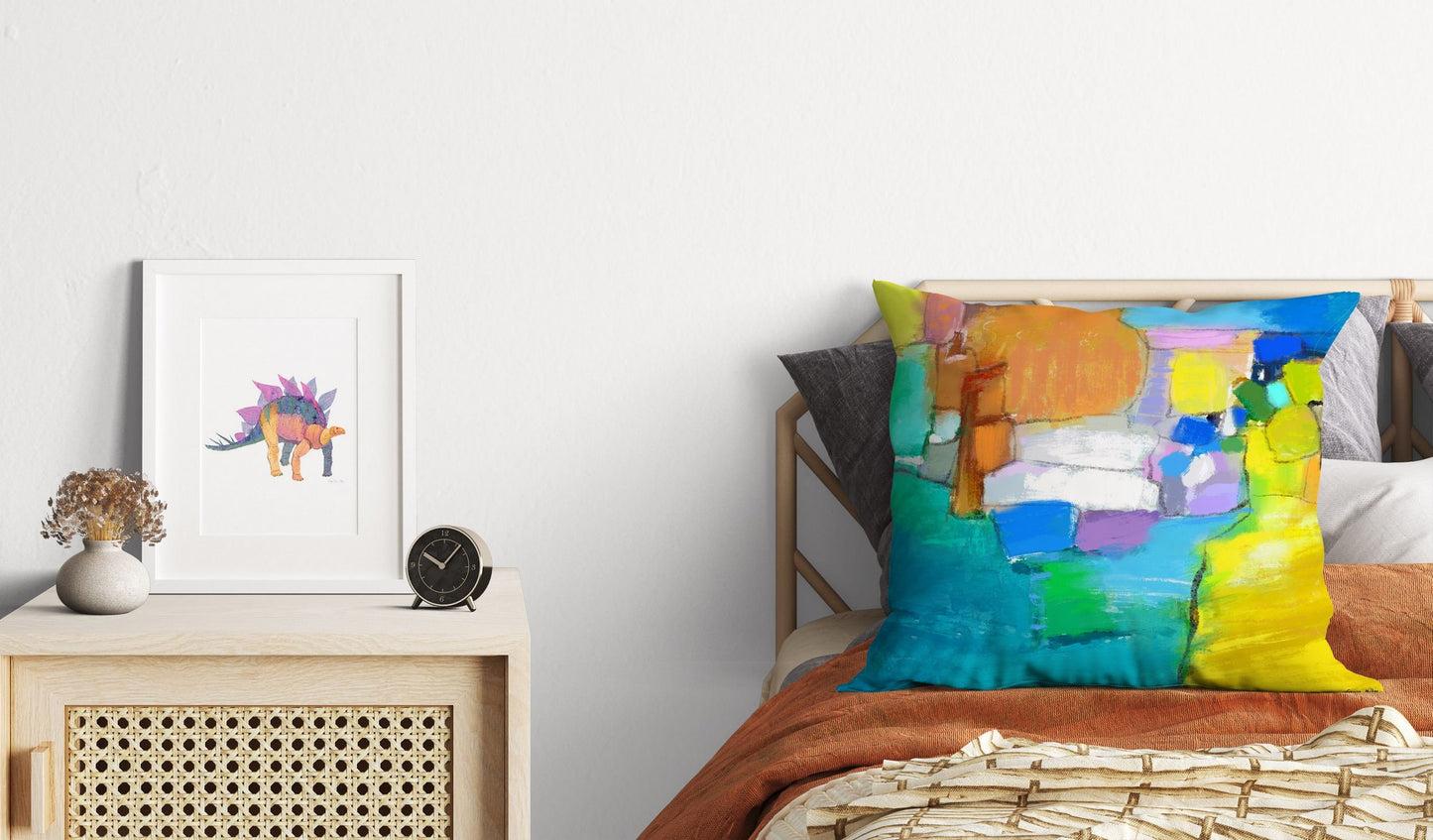 Abstract Pillow Case, Soft Pillow Cases, Colorful Pillow Case, Modern Pillow, 24X24 Pillow Case, Home Decor Pillow, Indoor Pillow Cases