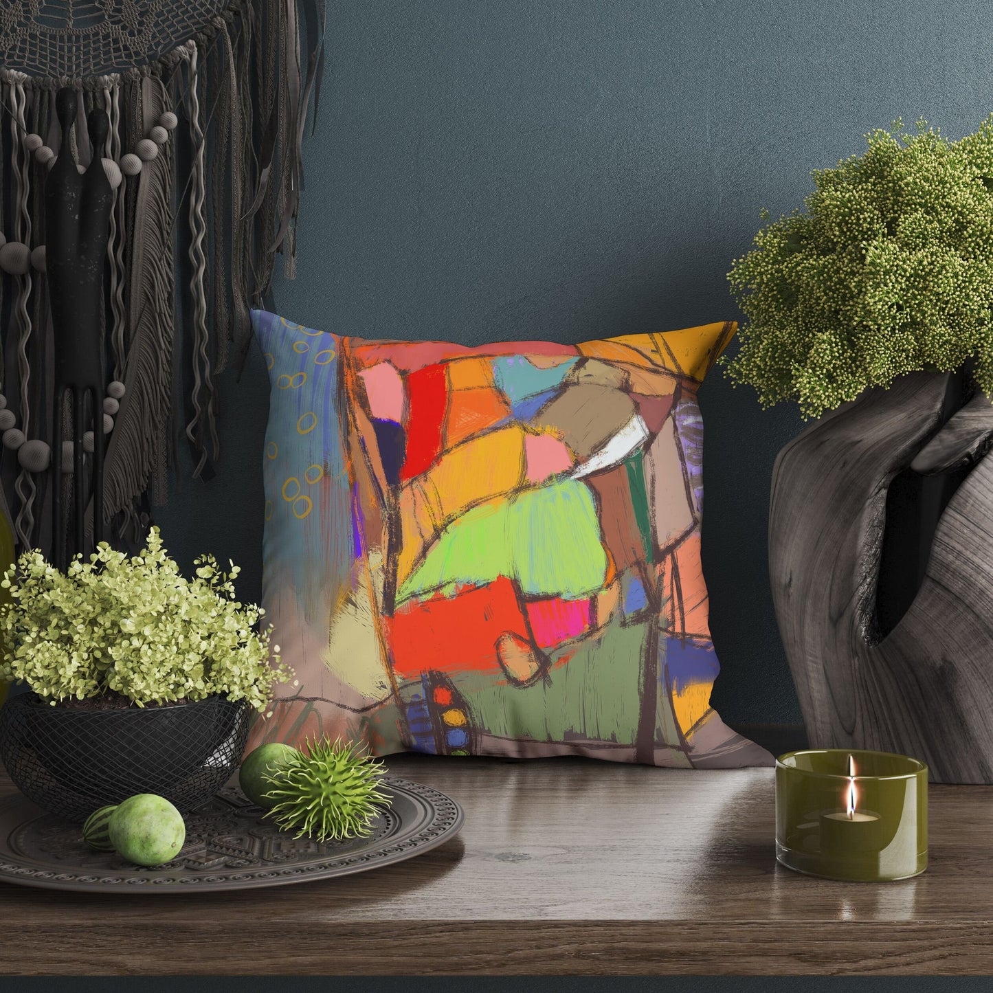 Abstract Throw Pillow, Designer Pillow, Colorful Pillow Case, Contemporary Pillow, Large Pillow Cases, Playroom Decor, Holiday Gift