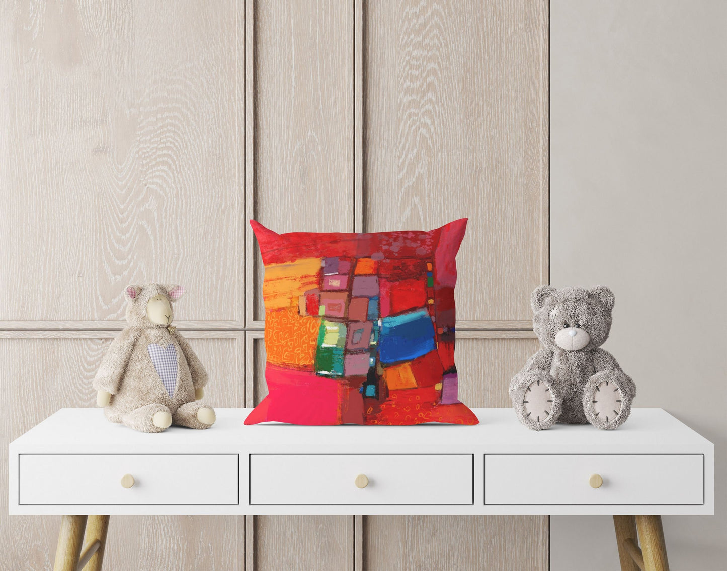Throw Pillow, Abstract Throw Pillow, Artist Pillow, Red Pillow Cases, Beautiful Pillow, Pillow Covers 20X20, Home Decor Pillow, Holiday Gift