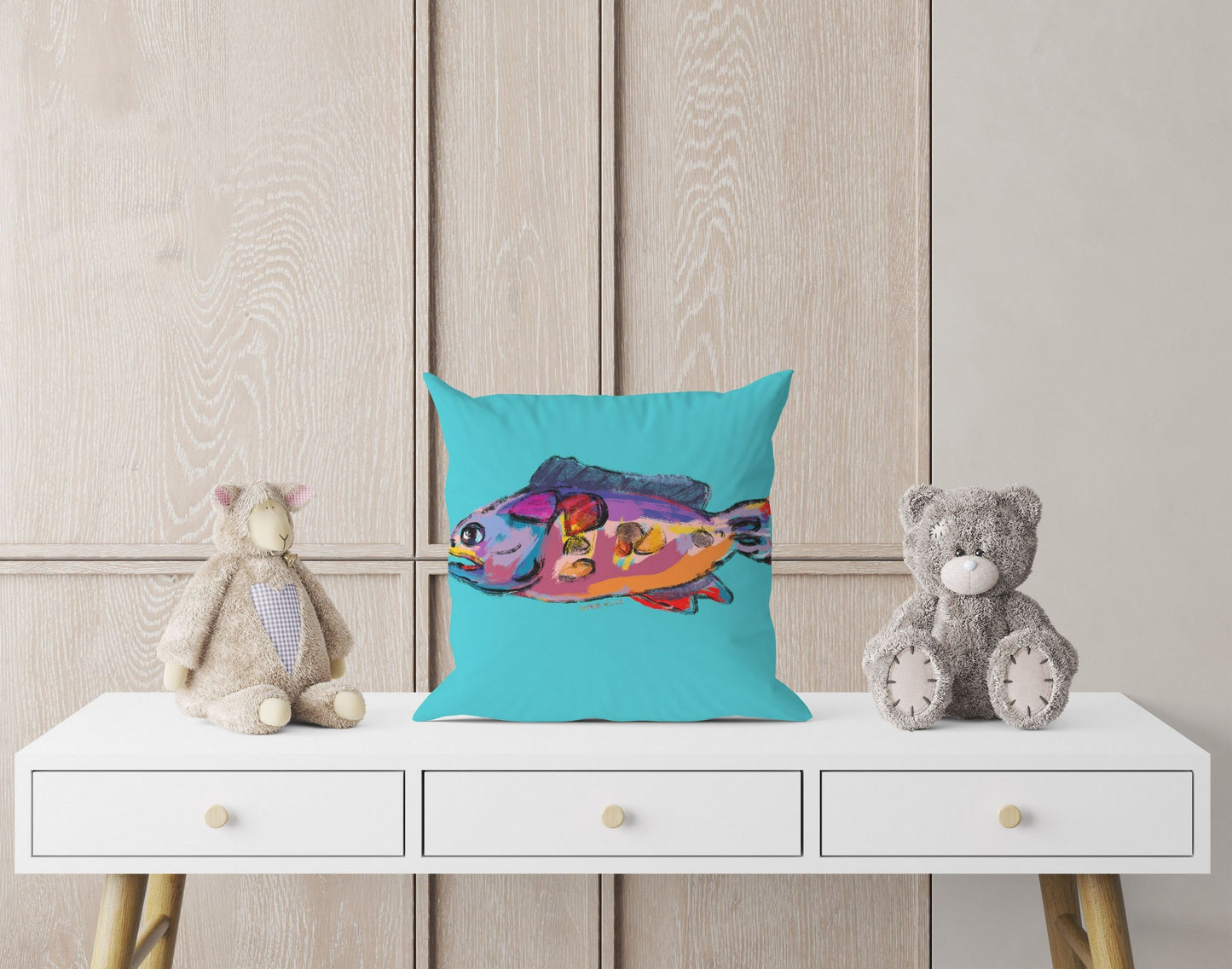 Tropical Fish Throw Pillow Cover, Tropical Pillow Cases, Cute Pillow Cases, Square Pillow, Home Decor Pillow, Pillow Cases For Kids