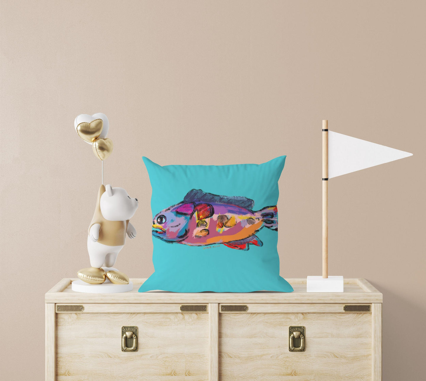 Tropical Fish Throw Pillow Cover, Tropical Pillow Cases, Cute Pillow Cases, Square Pillow, Home Decor Pillow, Pillow Cases For Kids