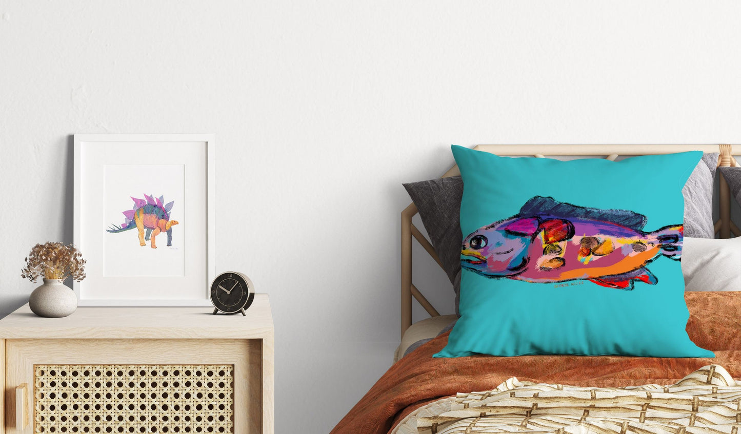 Tropical Fish Throw Pillow Cover, Tropical Pillow Cases, Cute Pillow Cases, Square Pillow, Home Decor Pillow, Pillow Cases For Kids