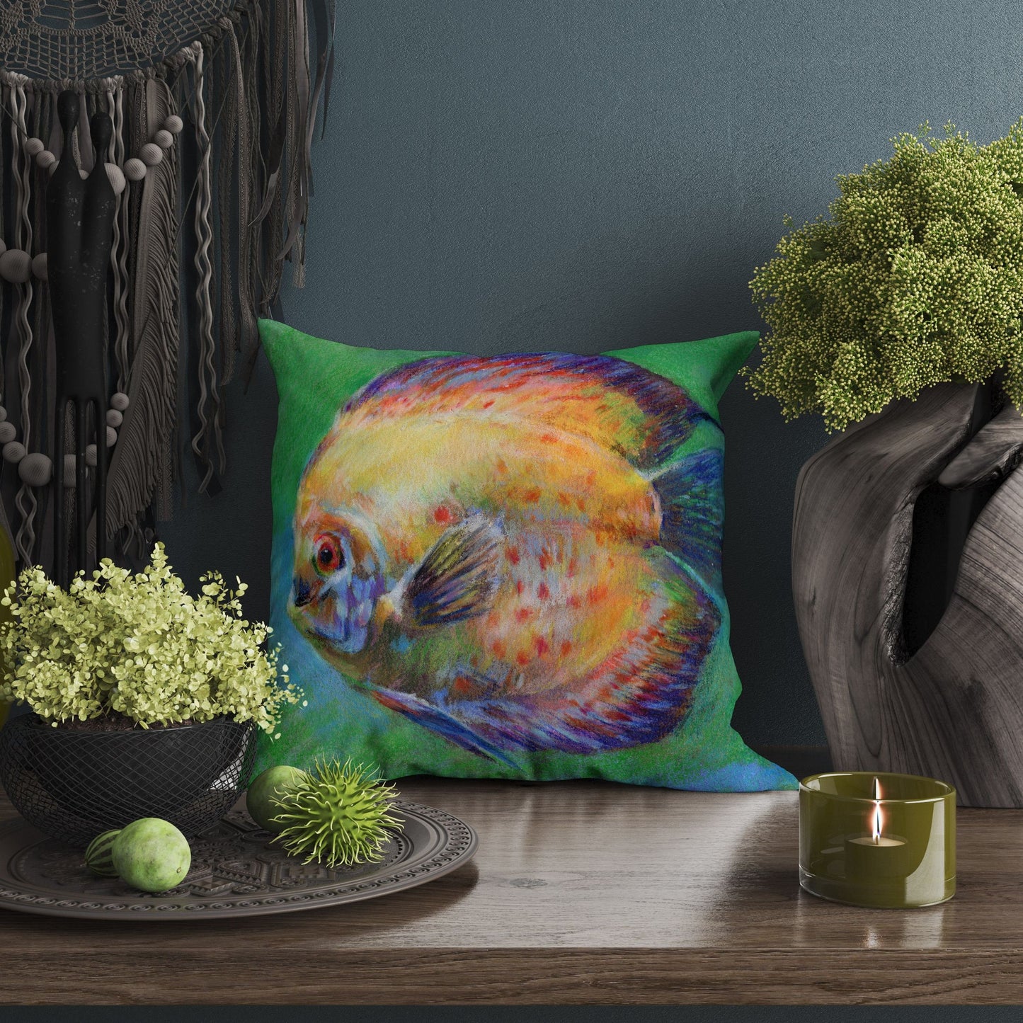 Tropical Fish, Watercolor Pillow Cases, Throw Pillow Cover, Tropical Pillow Cases, Soft Pillow Case, Colorful Pillow Case, Cute Pillow Cases