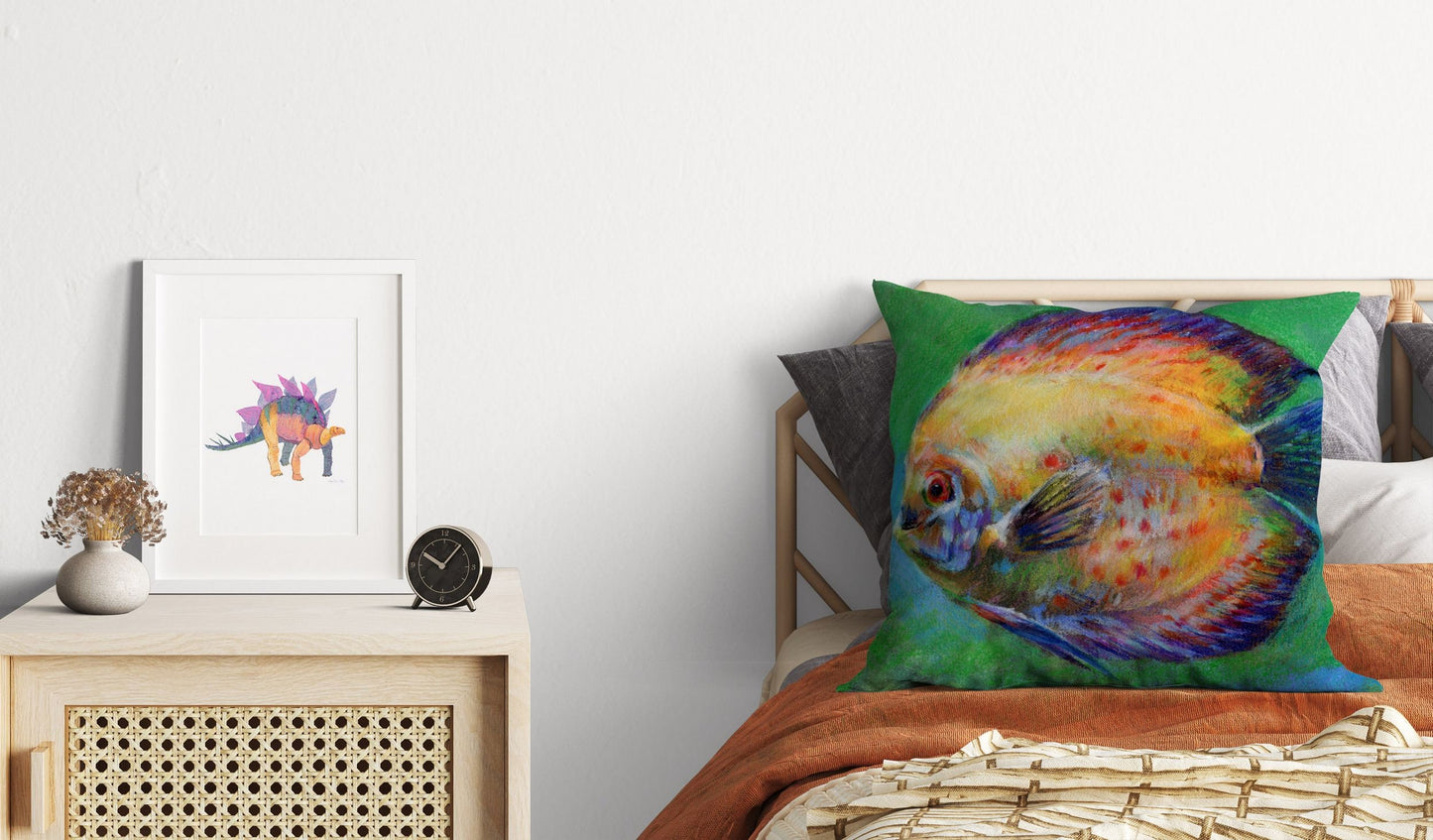 Tropical Fish, Watercolor Pillow Cases, Throw Pillow Cover, Tropical Pillow Cases, Soft Pillow Case, Colorful Pillow Case, Cute Pillow Cases