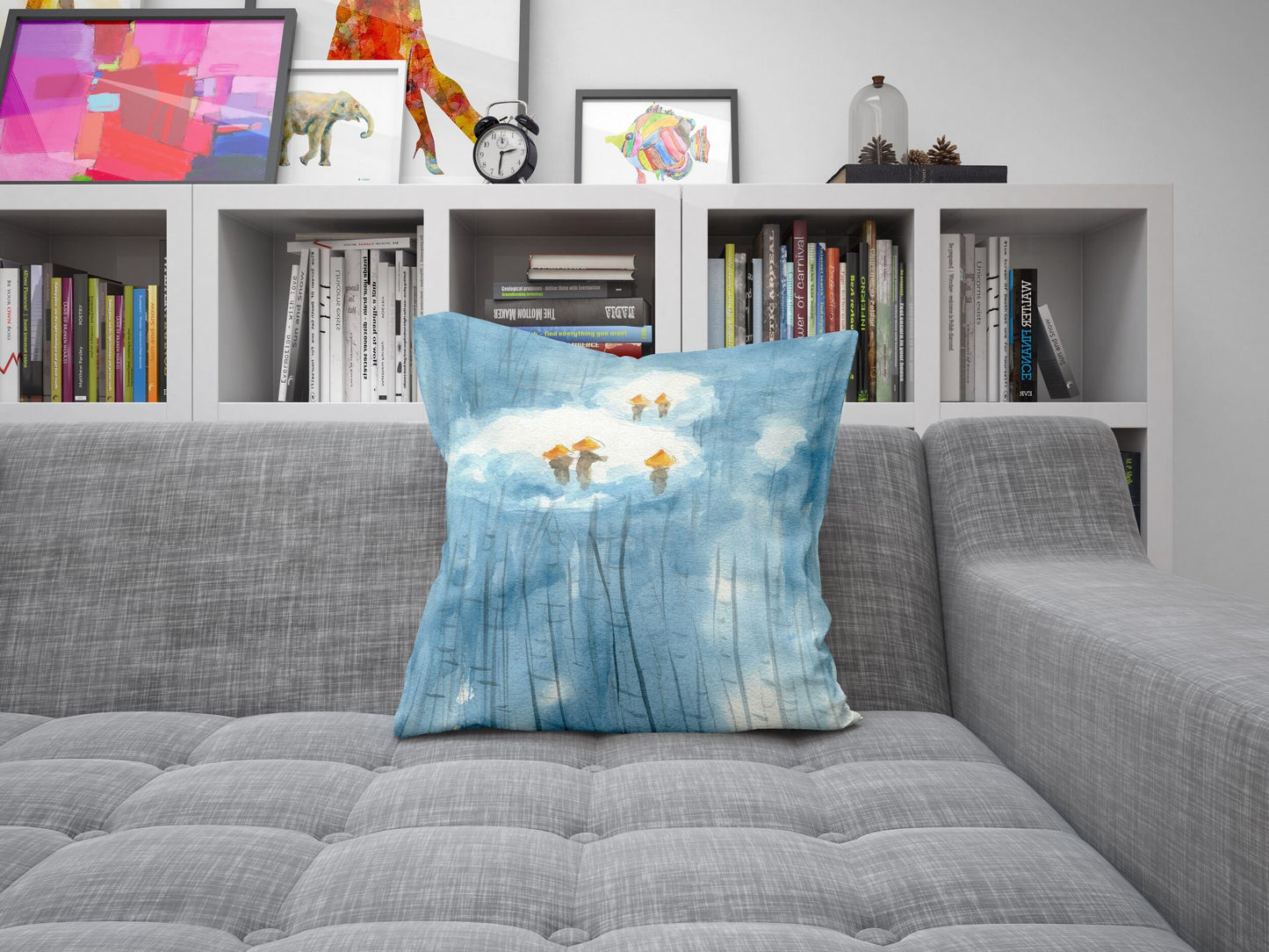 Fantasy Throw Pillow Cover, Abstract Pillow, Soft Pillow Cases, Blue Pillow, Cute Pillow Cases, 18 X 18 Pillow Covers, Housewarming Gift