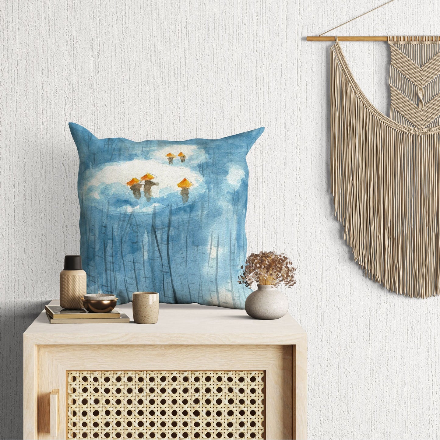 Fantasy Throw Pillow Cover, Abstract Pillow, Soft Pillow Cases, Blue Pillow, Cute Pillow Cases, 18 X 18 Pillow Covers, Housewarming Gift