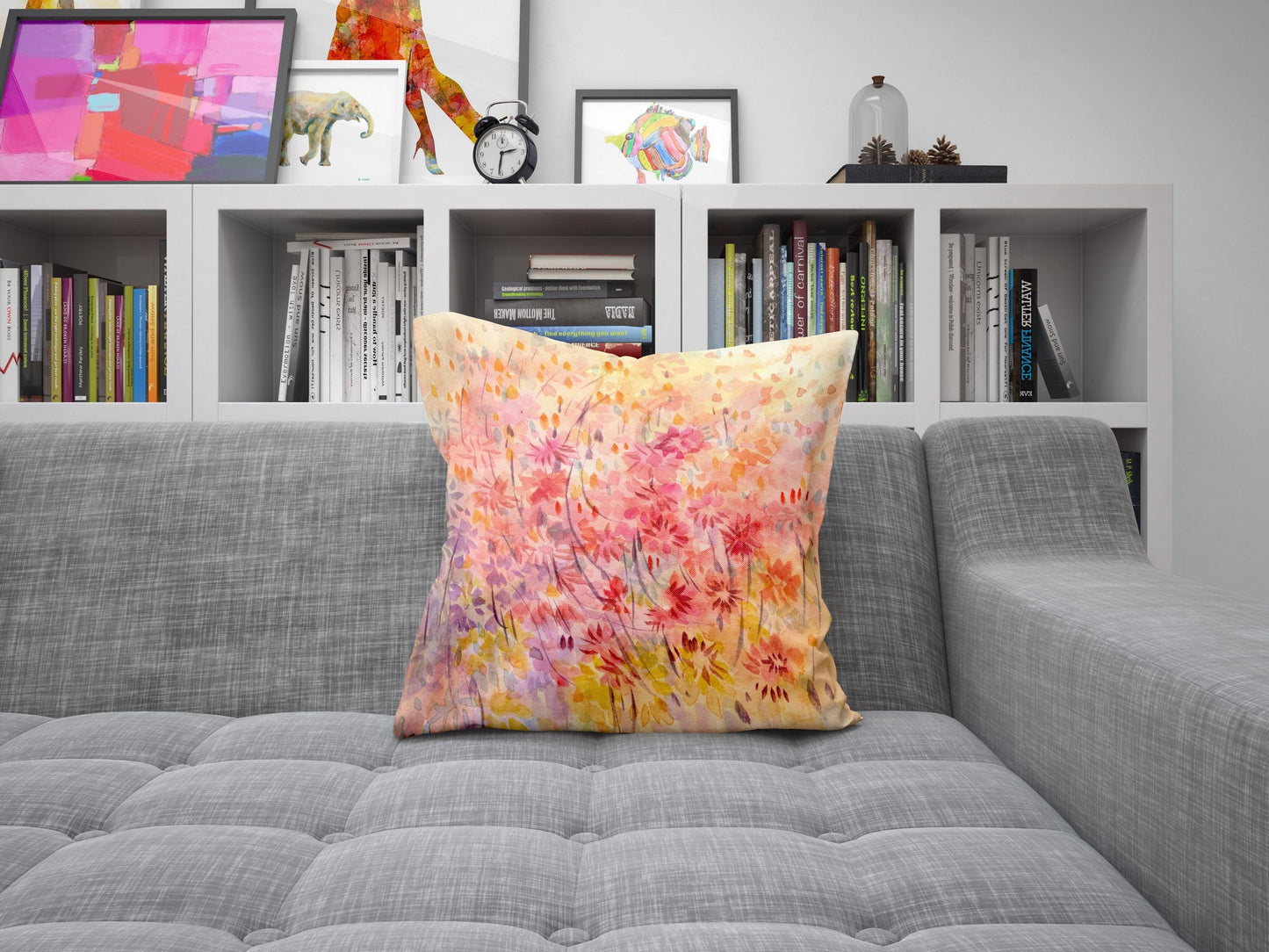 Pillow Case, Floral Pillow, Art Pillow, Colorful Pillow Case, Beautiful Pillow, 18 X 18 Pillow Covers, Valentines Day Gift, Nursery Pillow