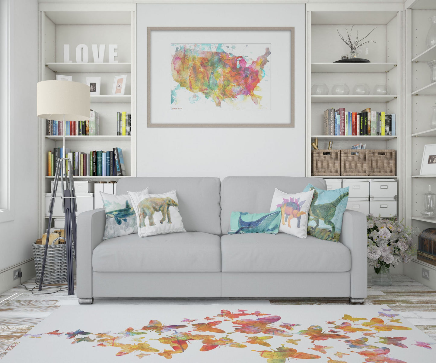 Rugs And Carpet, Area Rug, Thick Carpet, Rectangle Rugs, Colorful Rug, Stylish Carpet, Bedroom Rug, Made In USA, Flat Woven Rug
