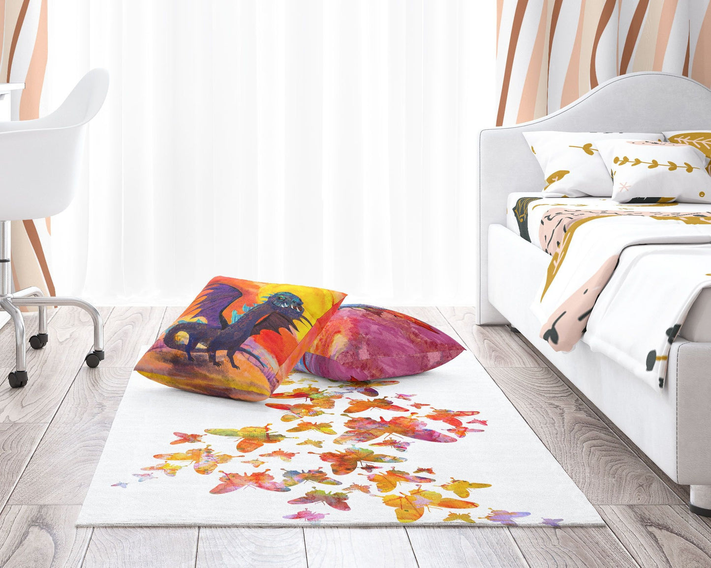 Rugs And Carpet, Area Rug, Thick Carpet, Rectangle Rugs, Colorful Rug, Stylish Carpet, Bedroom Rug, Made In USA, Flat Woven Rug