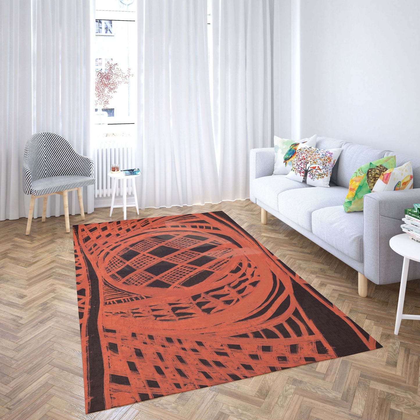 Rugs And Carpet, Oversize Rug, Thick Carpet, Rectangle Rug, Red And Black Rug, Abstract Rug, Modern Rug, Made In Usa, Flat Woven Rug