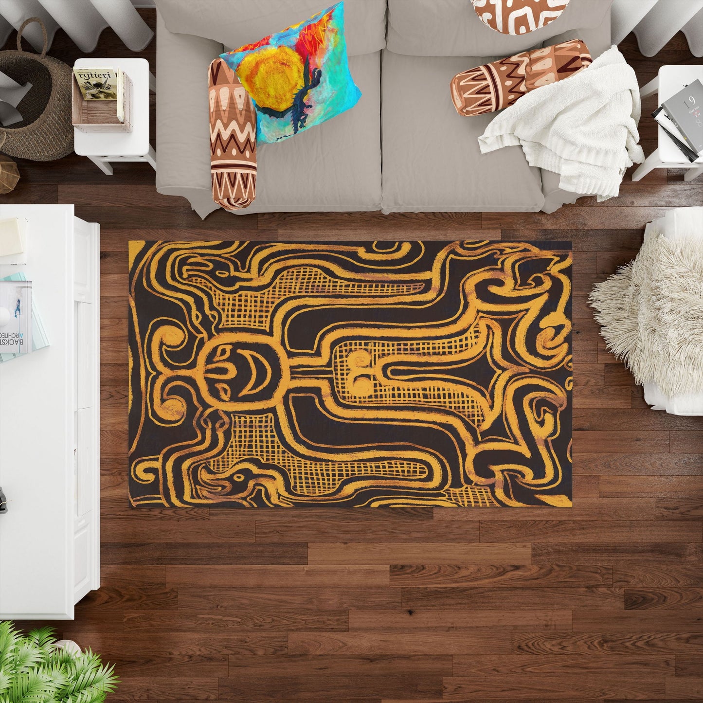 Decorative Rug, Oversize Rug, Durable Rug, Rectangle Area Rug, Abstract Rug, Stylish Carpet, Home Decor Rug, Made In Usa, Flat Woven Rug