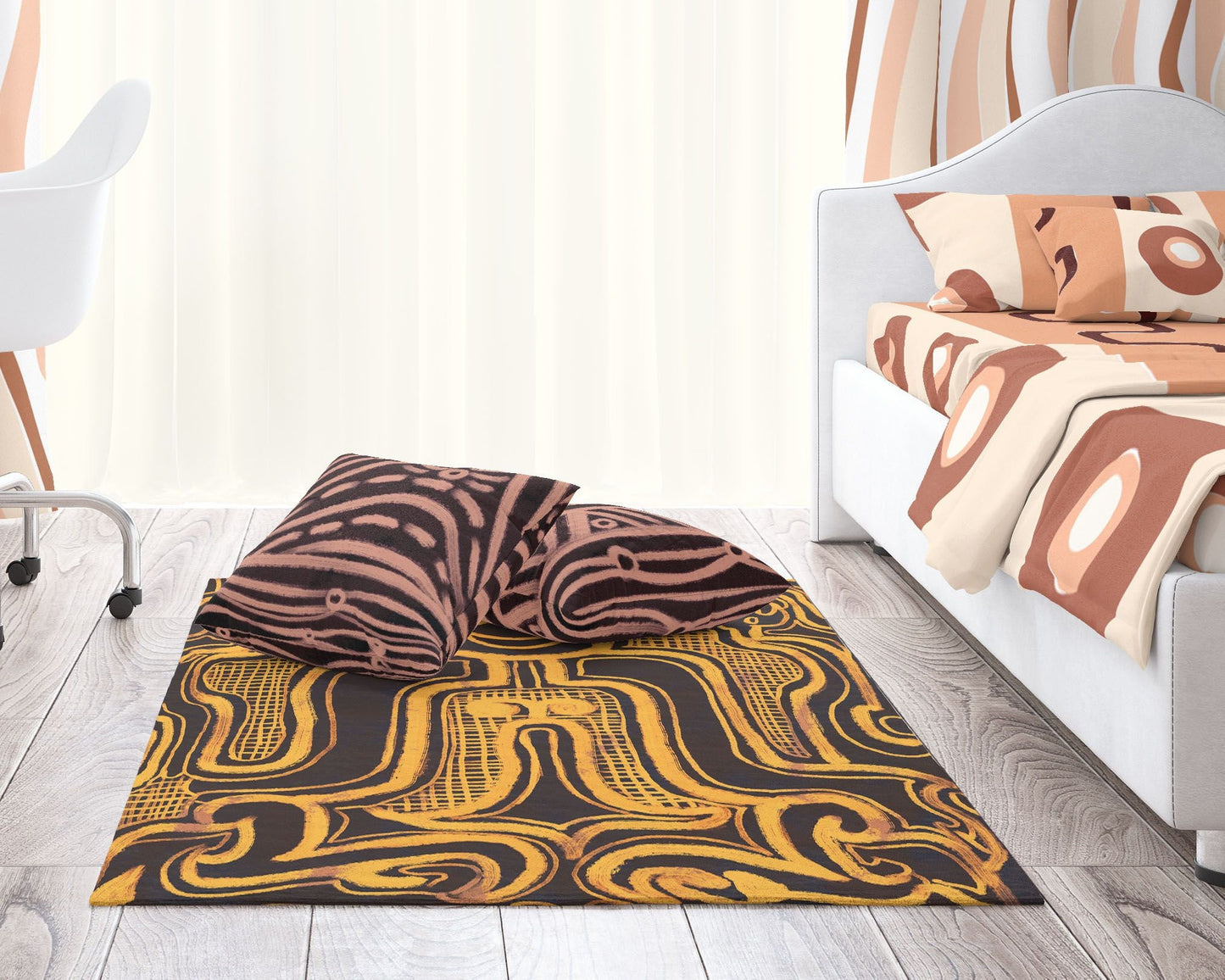 Decorative Rug, Oversize Rug, Durable Rug, Rectangle Area Rug, Abstract Rug, Stylish Carpet, Home Decor Rug, Made In Usa, Flat Woven Rug