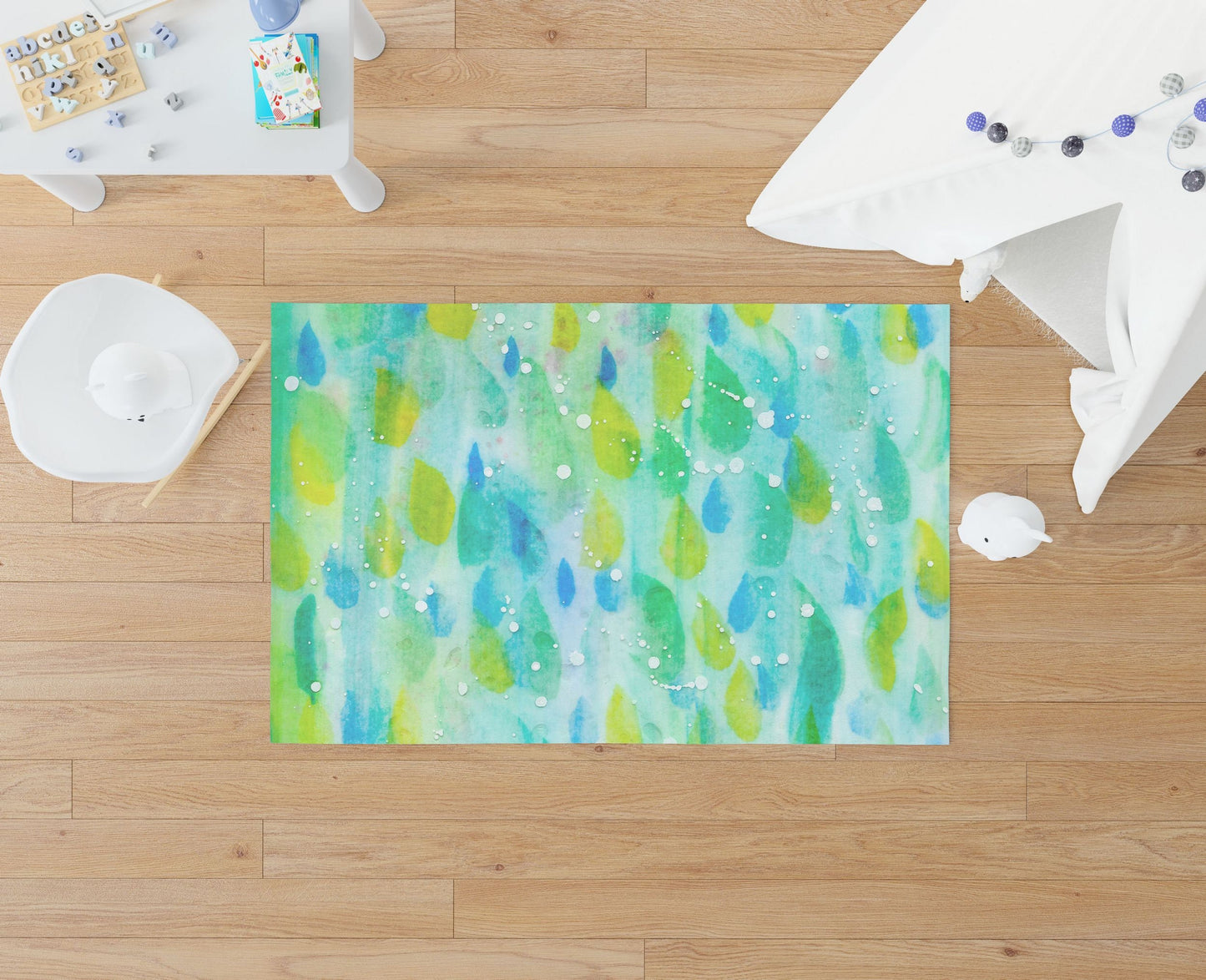 Rugs And Carpet, Large Rug, Thick Carpet, Rectangle Area Rug, Green Rug, Abstract Rug, Modern Rug, Room Decor, Made In Usa, Flat Woven Rug