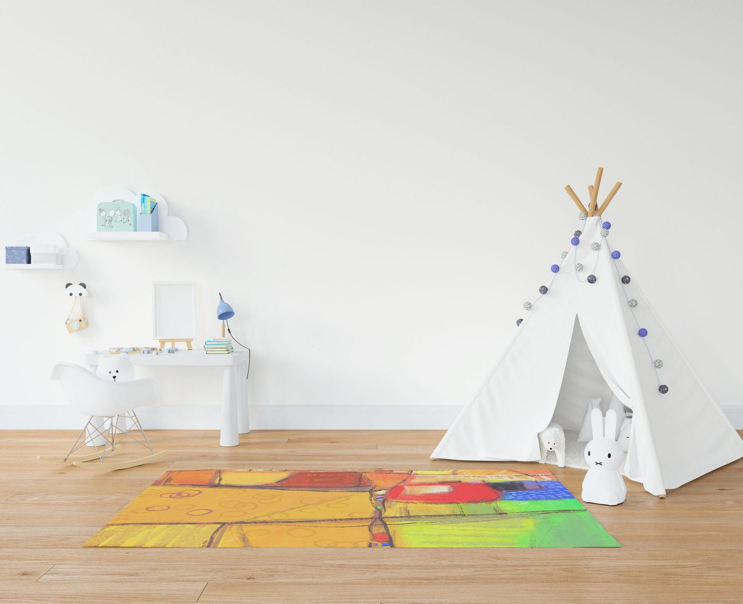 Best Area Rug, 6X9 Rug, Rectangle Rug, Rainbow Rug, Abstract Rug, Contemporary Rug, Farmhouse Area Rug, Made In Usa, Flat Woven Rug