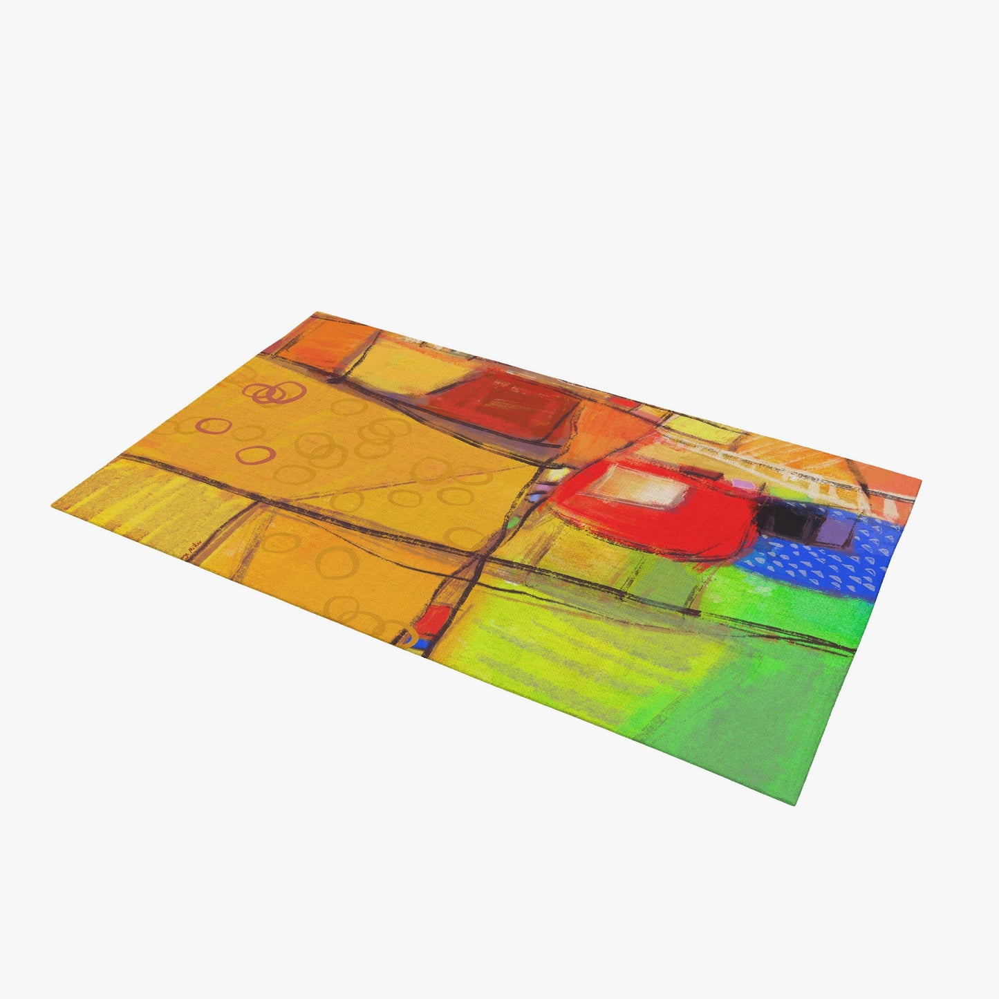 Best Area Rug, 6X9 Rug, Rectangle Rug, Rainbow Rug, Abstract Rug, Contemporary Rug, Farmhouse Area Rug, Made In Usa, Flat Woven Rug