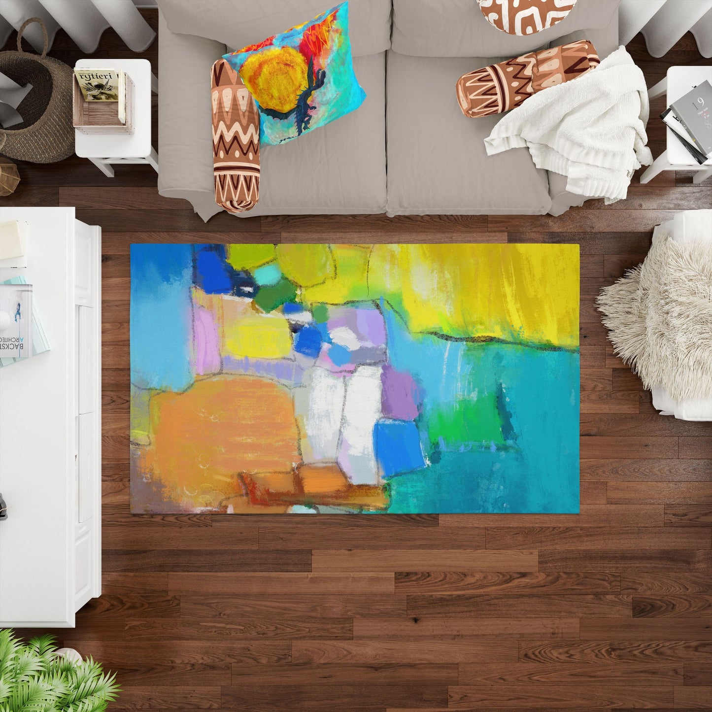 Rugs And Carpet, Large Rug, Thick Carpet, Rectangle Rug, Colorful Rug, Abstract Rug, Stylish Carpet, Home Decor, Made In Usa, Flat Woven Rug