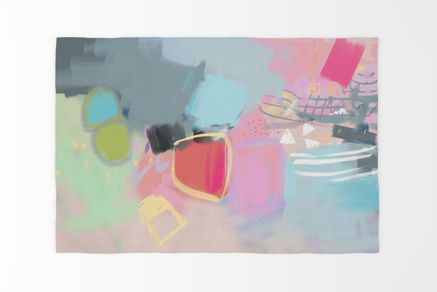 Carpet Rug, Thick Carpet, Rectangle Rugs, Rainbow Rug, Abstract Rug, Rustic Rug, Large Living Room Rug, Made In Usa, Flat Woven Rug